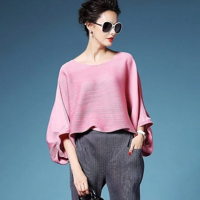 High Quality Pleated T Shirt