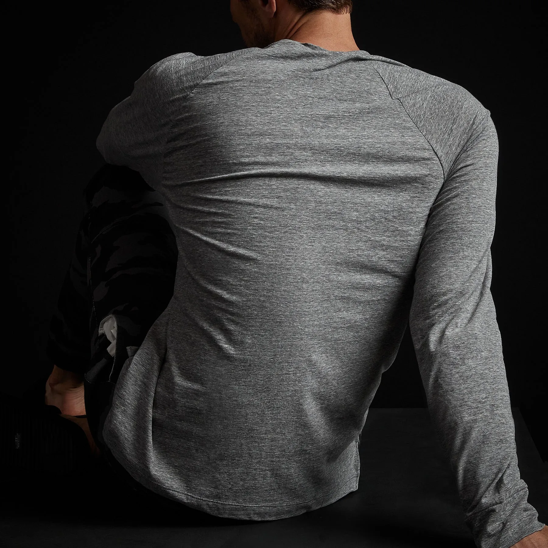 High Twist Recycled Jersey Raglan - Heather Grey