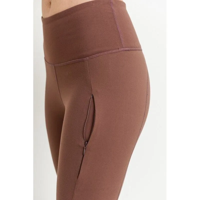 Highwaist Zipper Pocket Moto Mesh Full Leggings