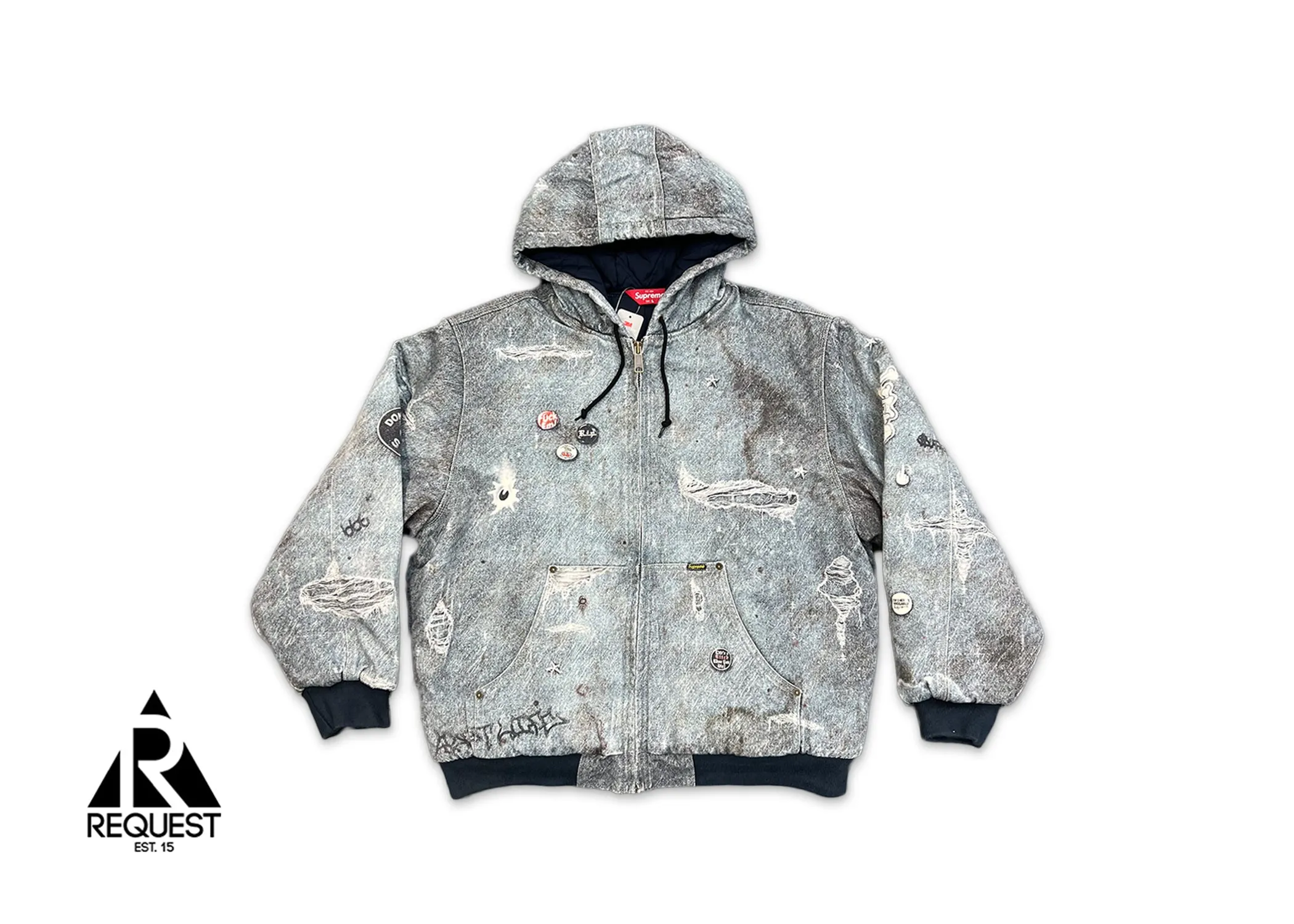HJR Trompe L'oeil Hooded Work Jacket "Blue"