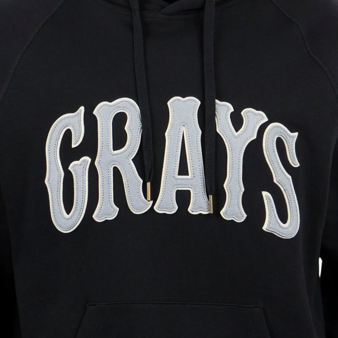 Homestead Grays French Terry Script Hooded Sweatshirt - Black