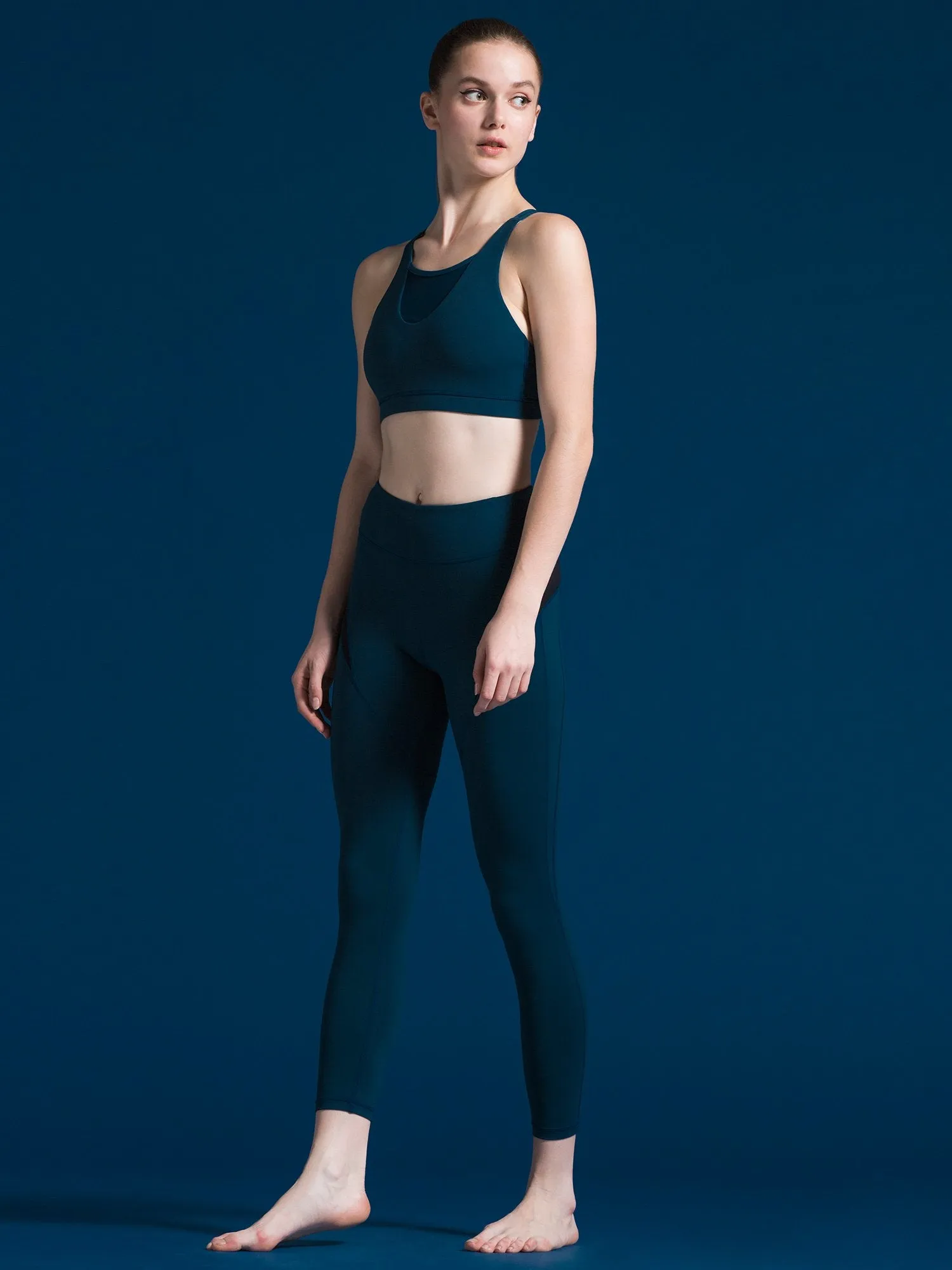 INCEPTION ANKLE CROPS 2.0, LAKE/BLACK