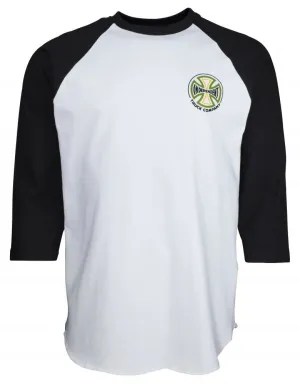 Independent Custom Top Converge 3/4 Baseball Top - Black / White