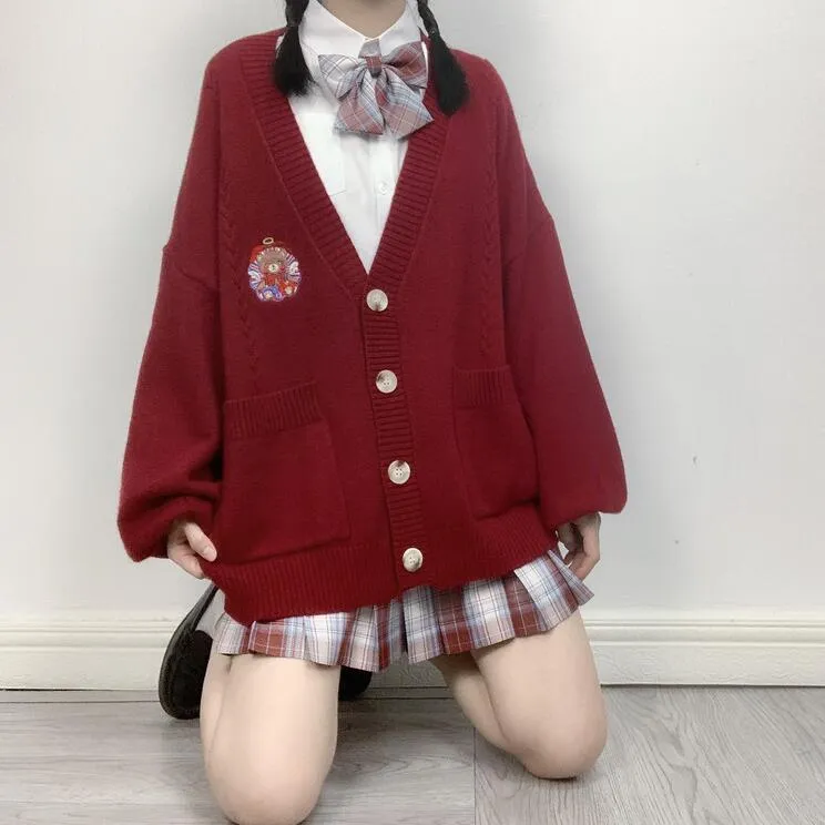 Japanese v-neck cardigan sweater yc23661
