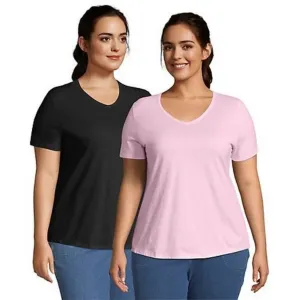 JMS Cotton Jersey V-Neck Short Sleeve T-Shirt - 2 Pack