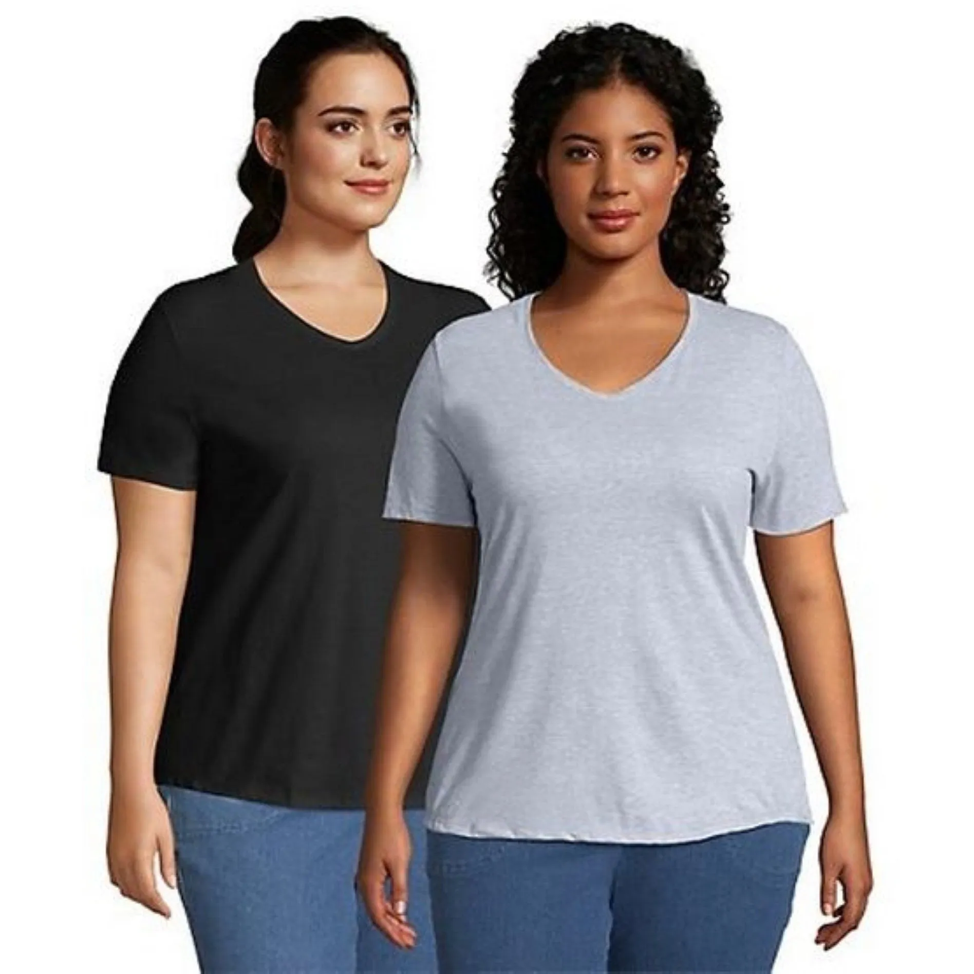 JMS Cotton Jersey V-Neck Short Sleeve T-Shirt - 2 Pack