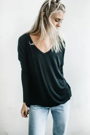 JOAH BROWN For Keeps V- Neck- Black