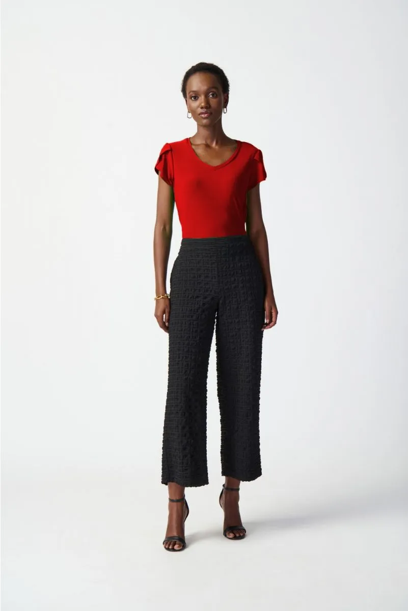 Joseph Ribkoff Short Tulip Sleeve V-Neck T-Shirt Top 241179