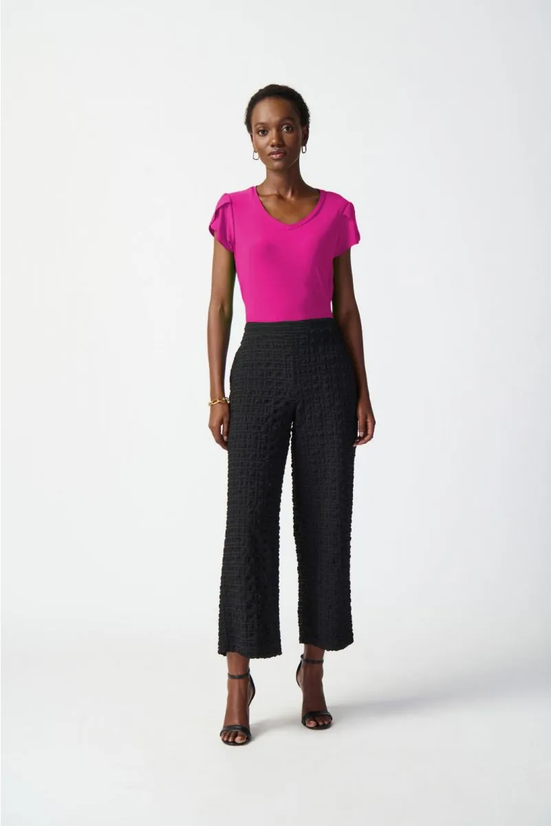Joseph Ribkoff Short Tulip Sleeve V-Neck T-Shirt Top 241179