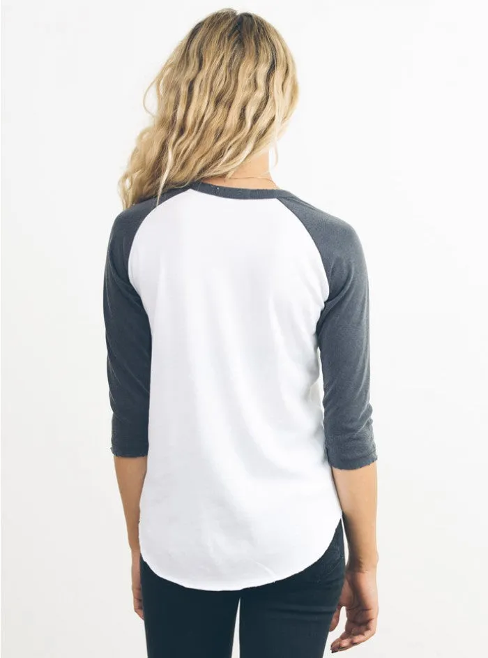Junk Food Alice in Wonderland 3/4 Sleeve Raglan Womens T-Shirt