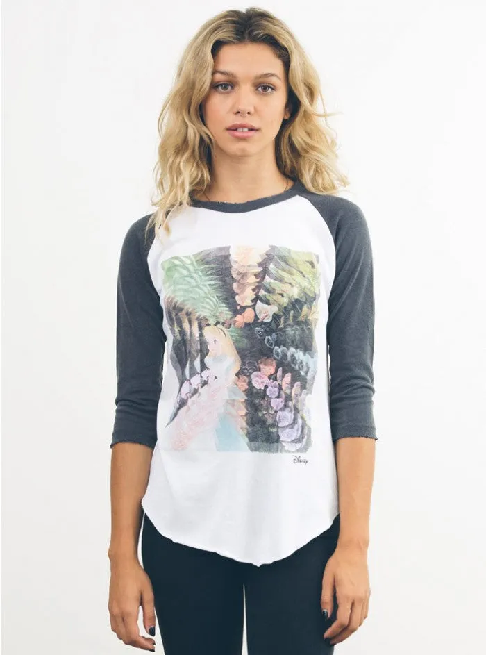 Junk Food Alice in Wonderland 3/4 Sleeve Raglan Womens T-Shirt