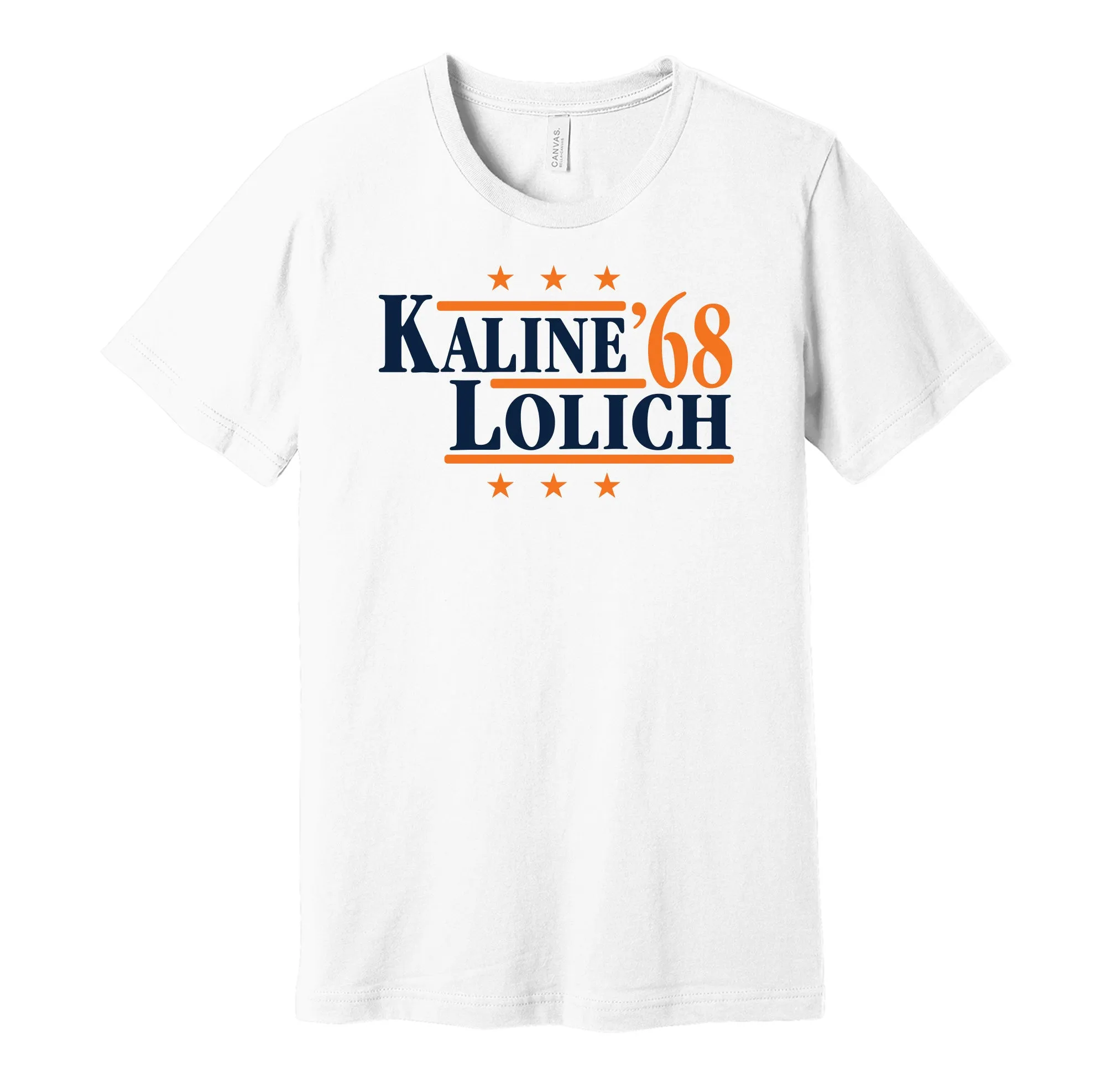 Kaline & Lolich '68 - Detroit Baseball Legends Political Campaign Parody T-Shirt - Hyper Than Hype Shirts