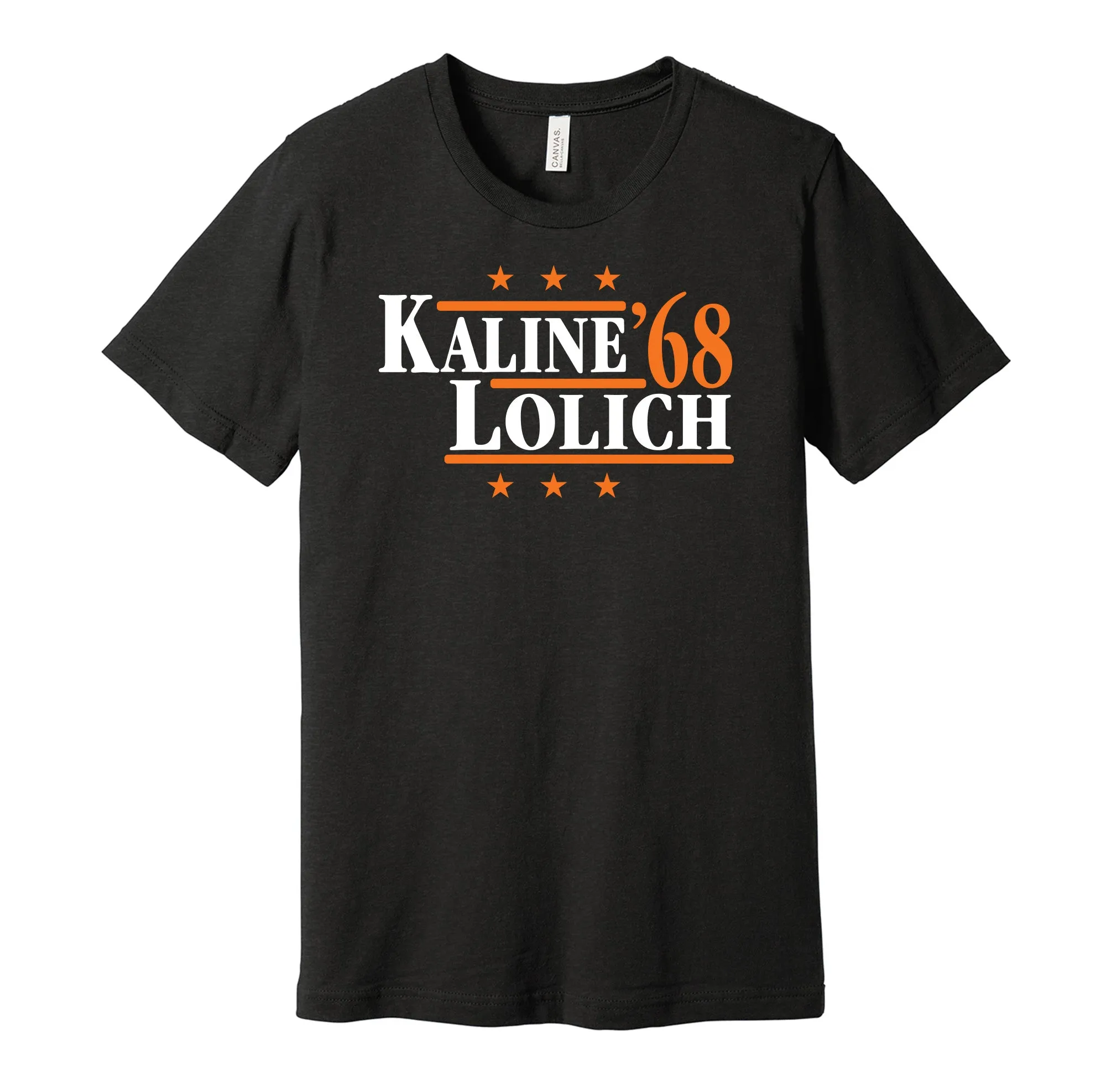Kaline & Lolich '68 - Detroit Baseball Legends Political Campaign Parody T-Shirt - Hyper Than Hype Shirts