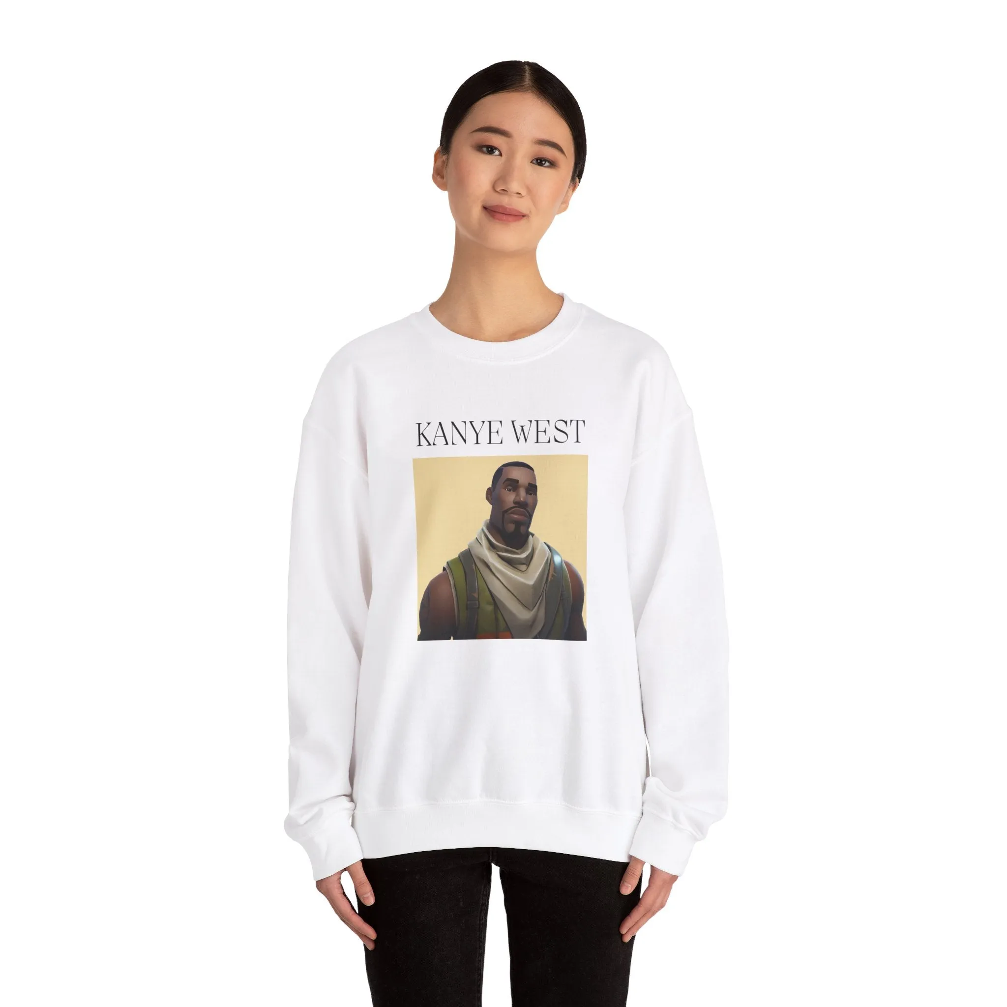 Kanye West Fortnite Fun Unisex Sweatshirt, Heavy Blend™ Crewneck Featuring Meme Graphics, Gamer & Music Fan Merch