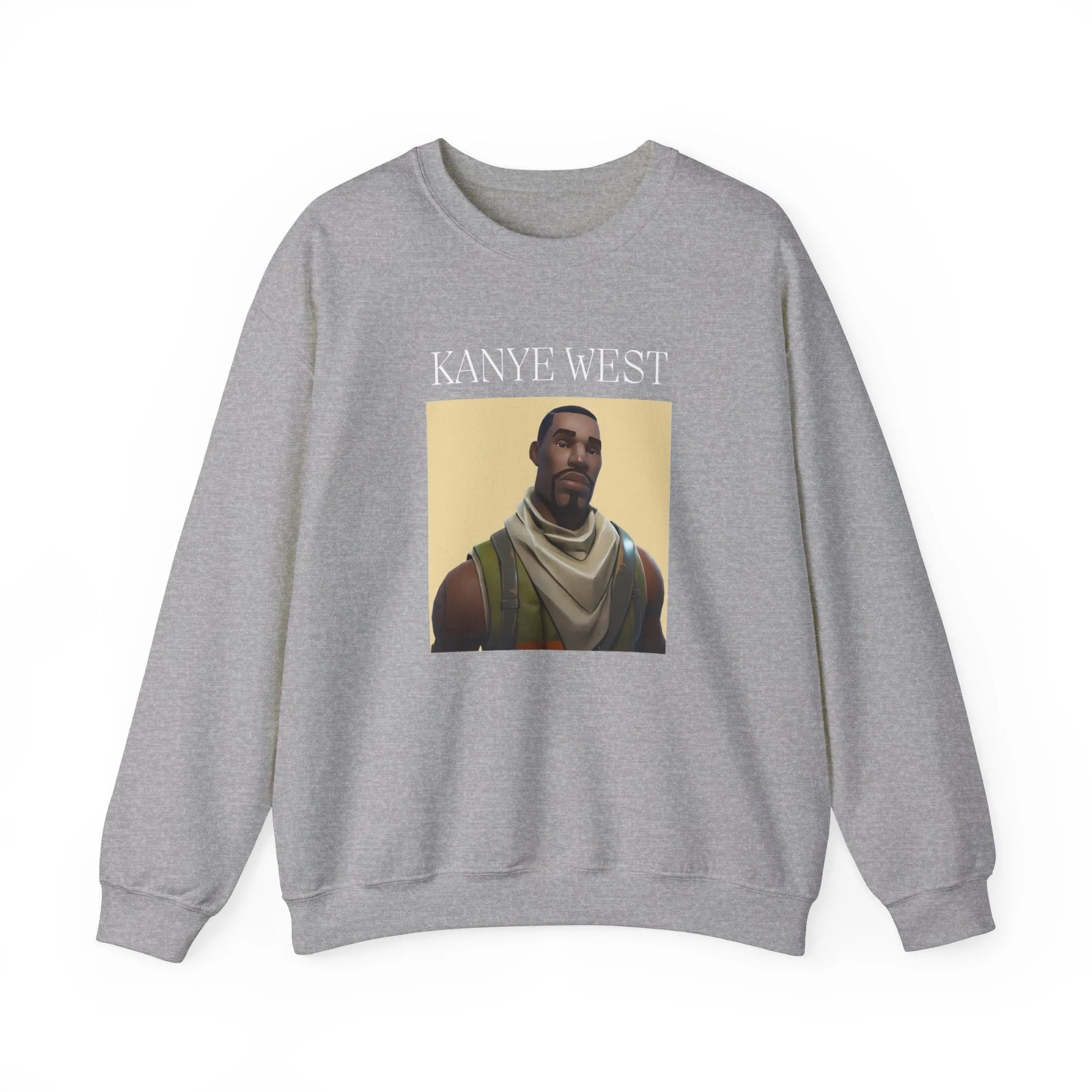 Kanye West Fortnite Fun Unisex Sweatshirt, Heavy Blend™ Crewneck Featuring Meme Graphics, Gamer & Music Fan Merch