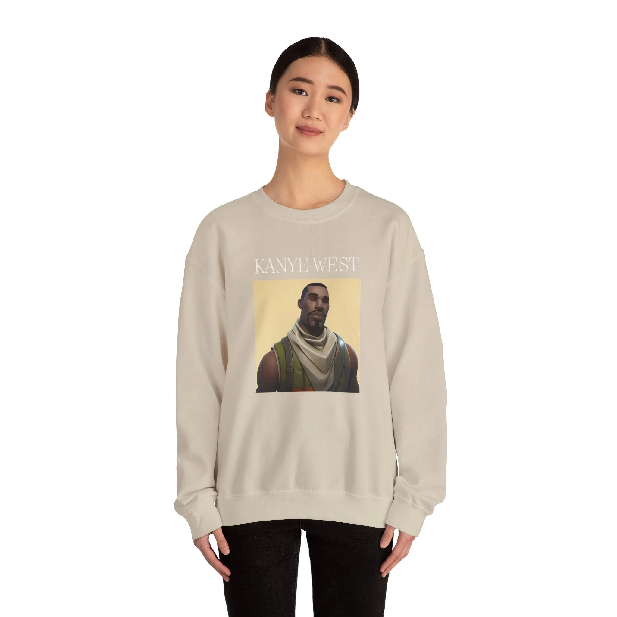 Kanye West Fortnite Fun Unisex Sweatshirt, Heavy Blend™ Crewneck Featuring Meme Graphics, Gamer & Music Fan Merch