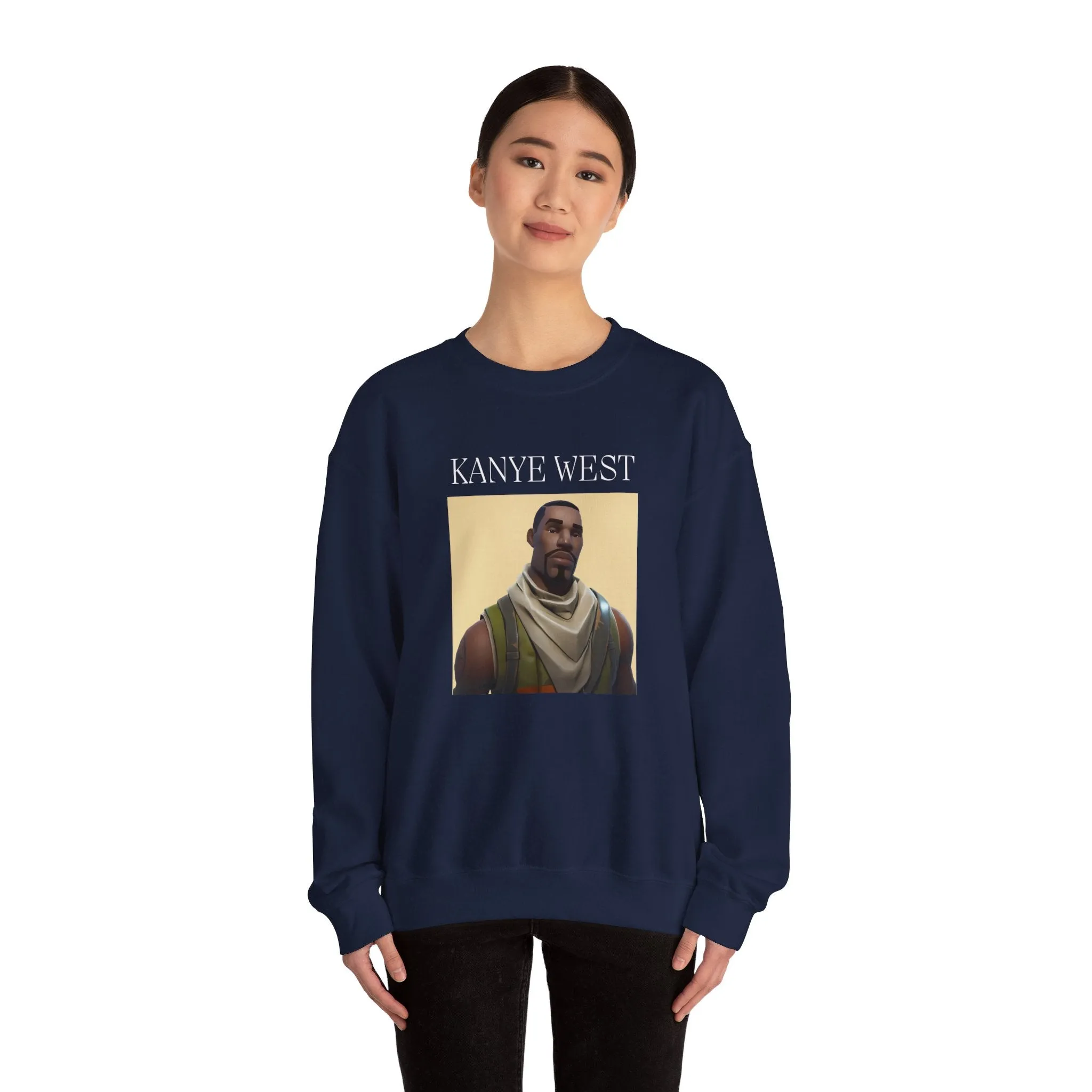 Kanye West Fortnite Fun Unisex Sweatshirt, Heavy Blend™ Crewneck Featuring Meme Graphics, Gamer & Music Fan Merch