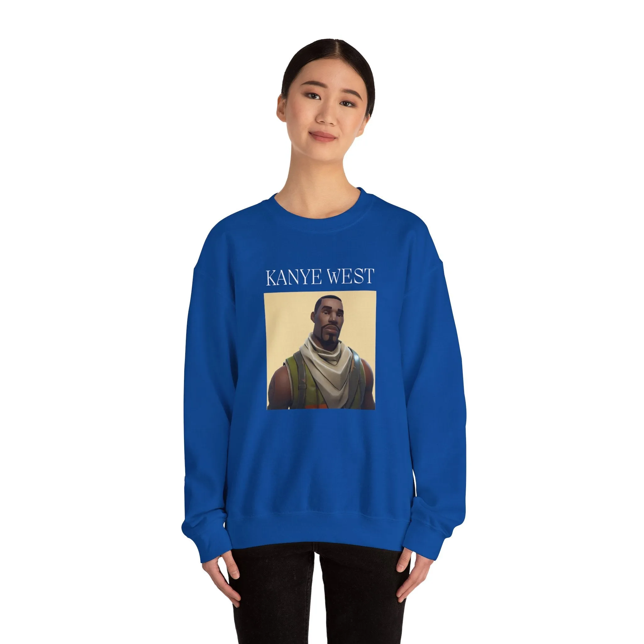 Kanye West Fortnite Fun Unisex Sweatshirt, Heavy Blend™ Crewneck Featuring Meme Graphics, Gamer & Music Fan Merch