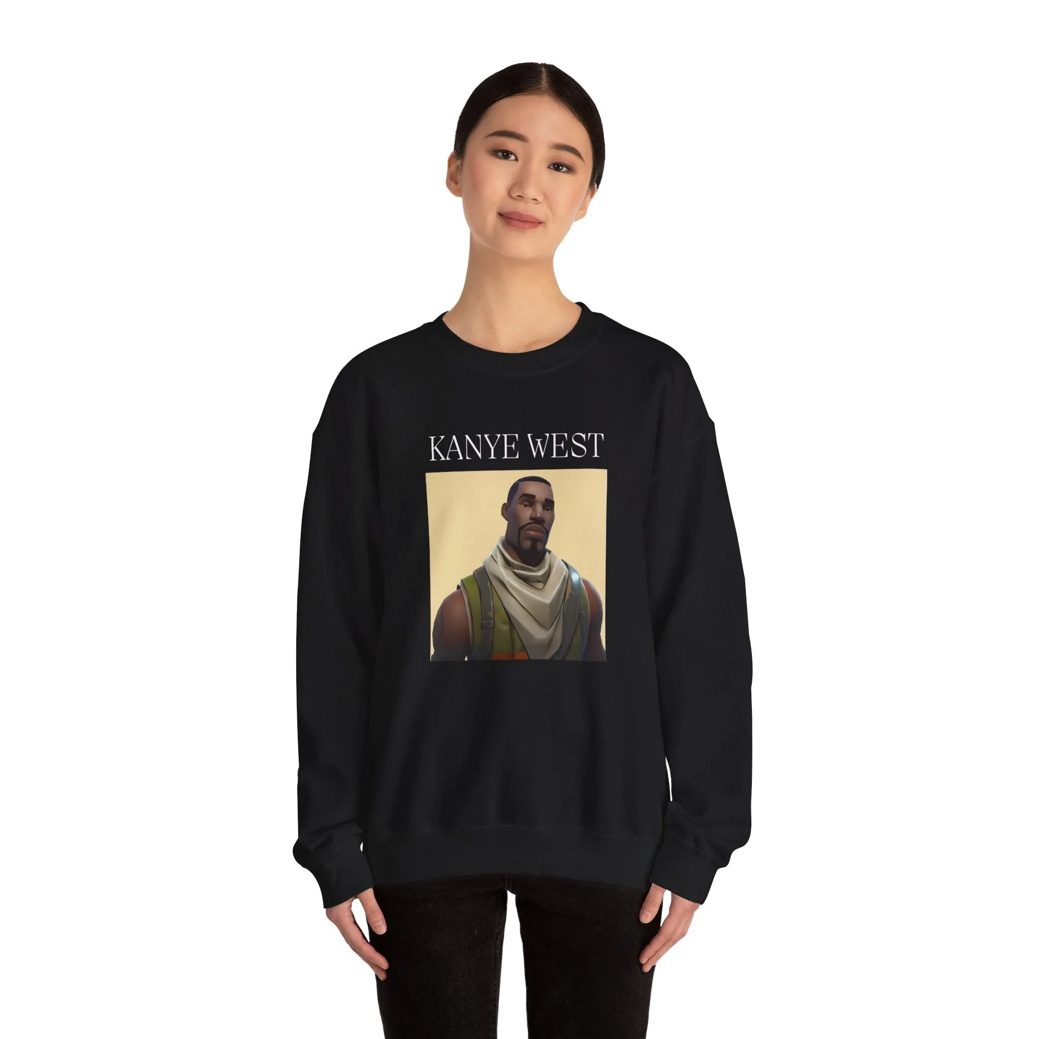Kanye West Fortnite Fun Unisex Sweatshirt, Heavy Blend™ Crewneck Featuring Meme Graphics, Gamer & Music Fan Merch