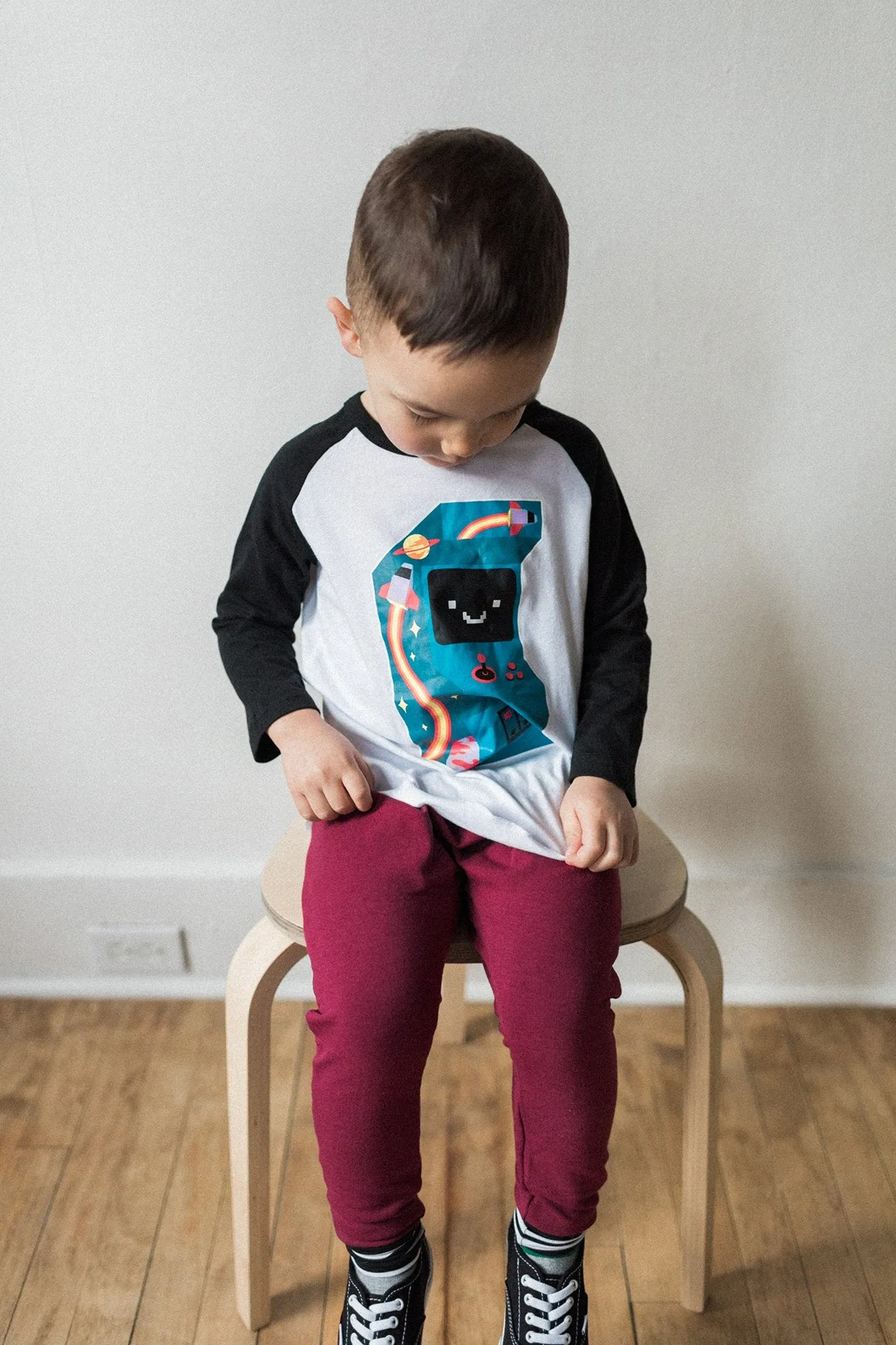 Kawaii Arcade Game Baseball T-Shirt