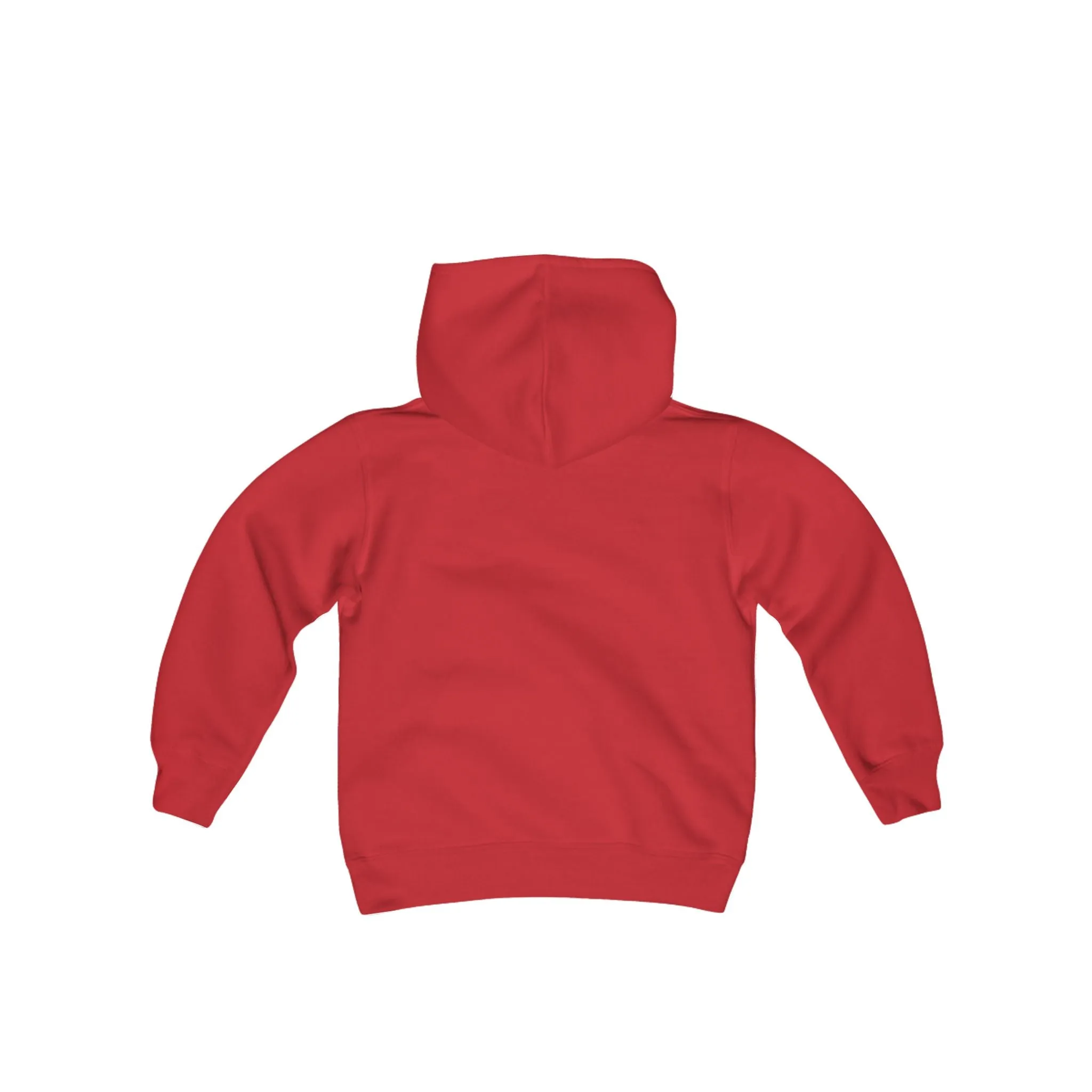 Kids Heavy Blend Curly, Cute, Confident Hooded Sweatshirt red