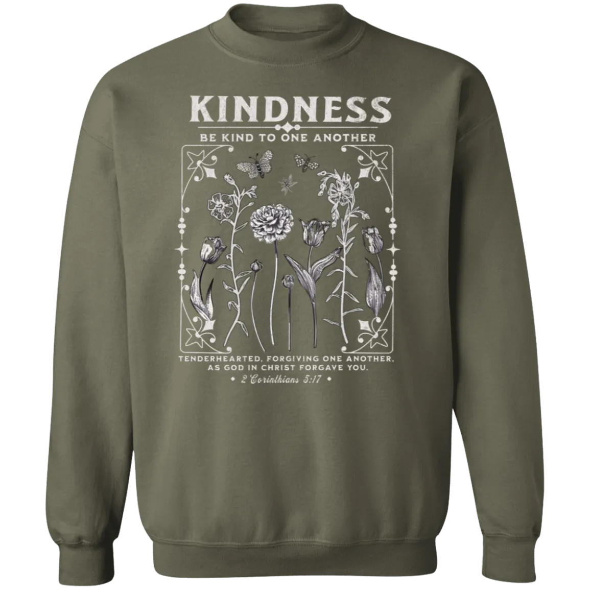 Kindness Crewneck - Christian Design - Be Kind to One Another - Gildan