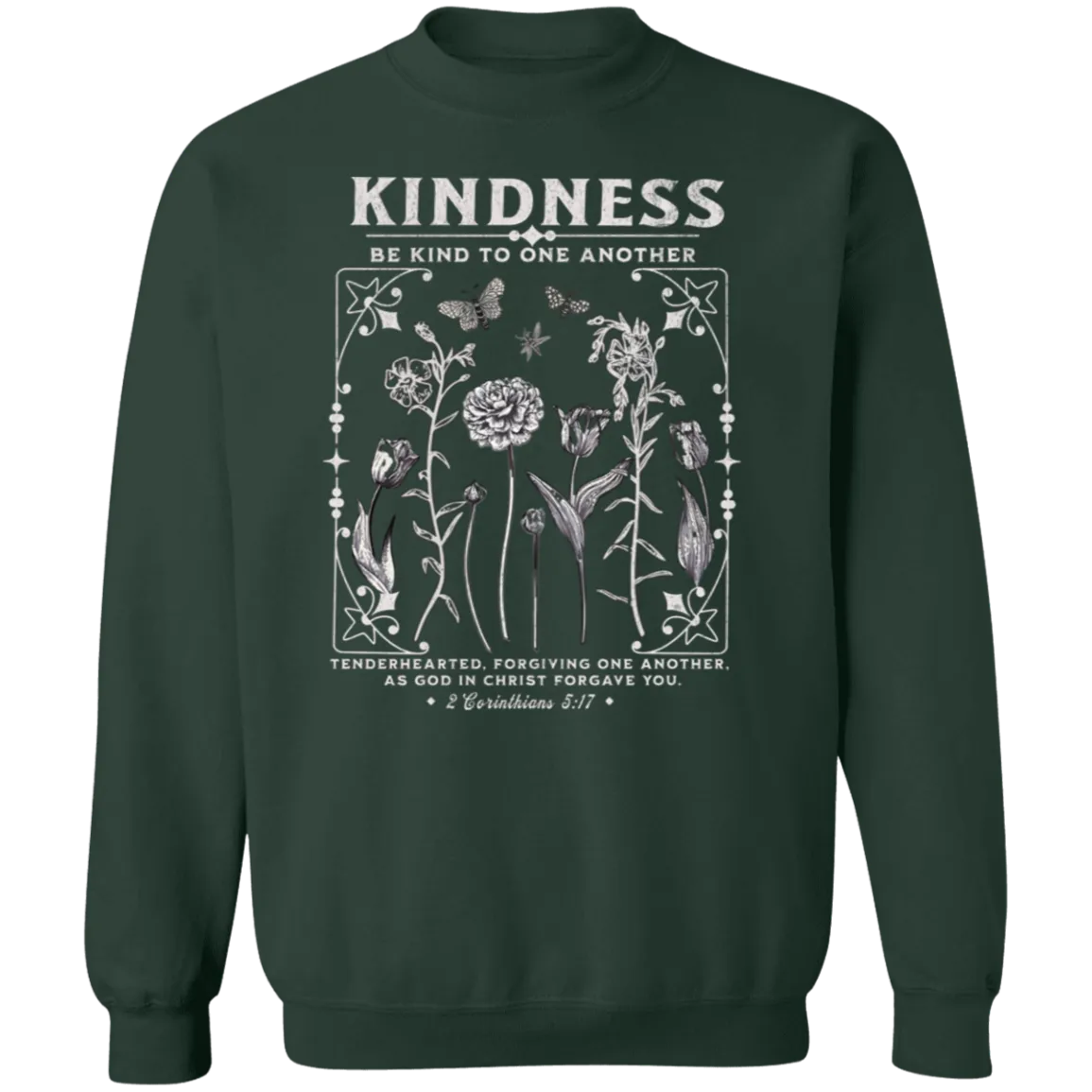 Kindness Crewneck - Christian Design - Be Kind to One Another - Gildan