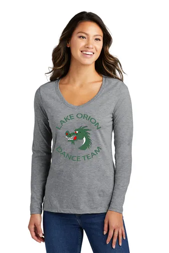 Ladies Long Seeve Fan Favorite V-Neck T