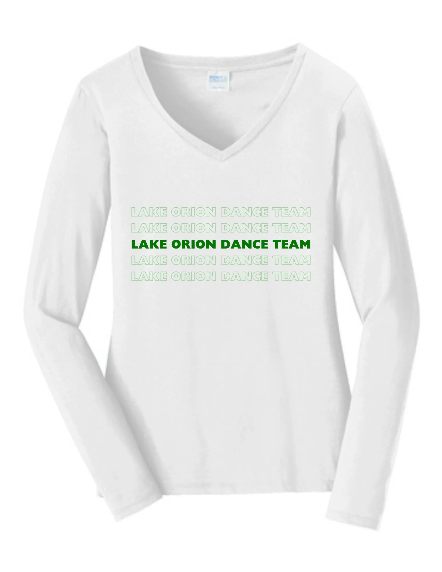 Ladies Long Seeve Fan Favorite V-Neck T