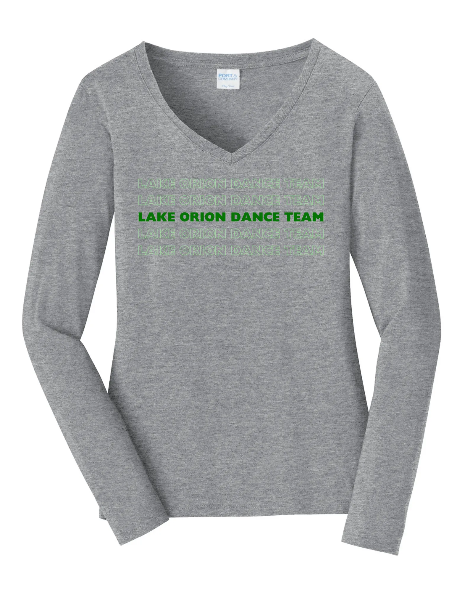 Ladies Long Seeve Fan Favorite V-Neck T