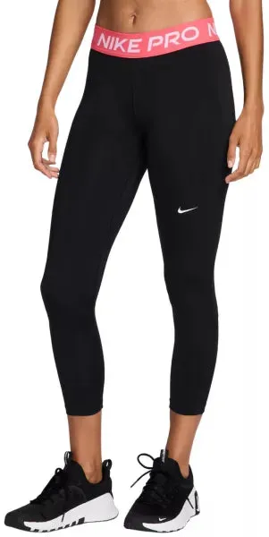 LEGGINGS NIKE PRO PANTA DONNA CROSSFIT WORKOUT YOGA NERO ROSA CORALLO