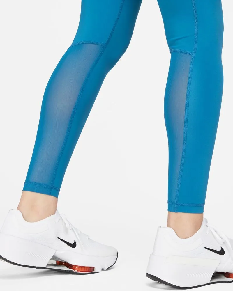LEGGINGS NIKE PRO PANTA DONNA SPORTWEAR WORKOUT AZZURRO