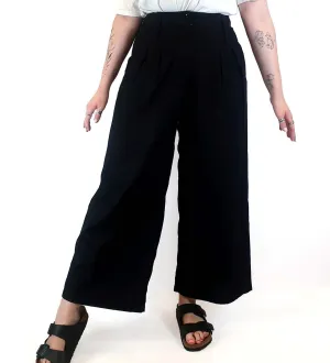 Leonard St black tailored style wide leg pants size 12