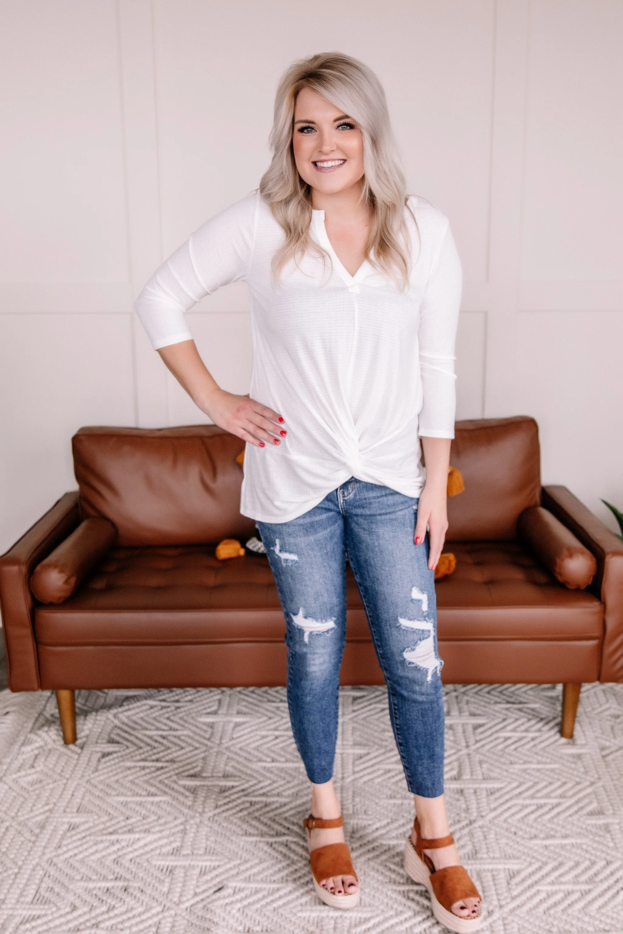 Let's Twist Again White Top
