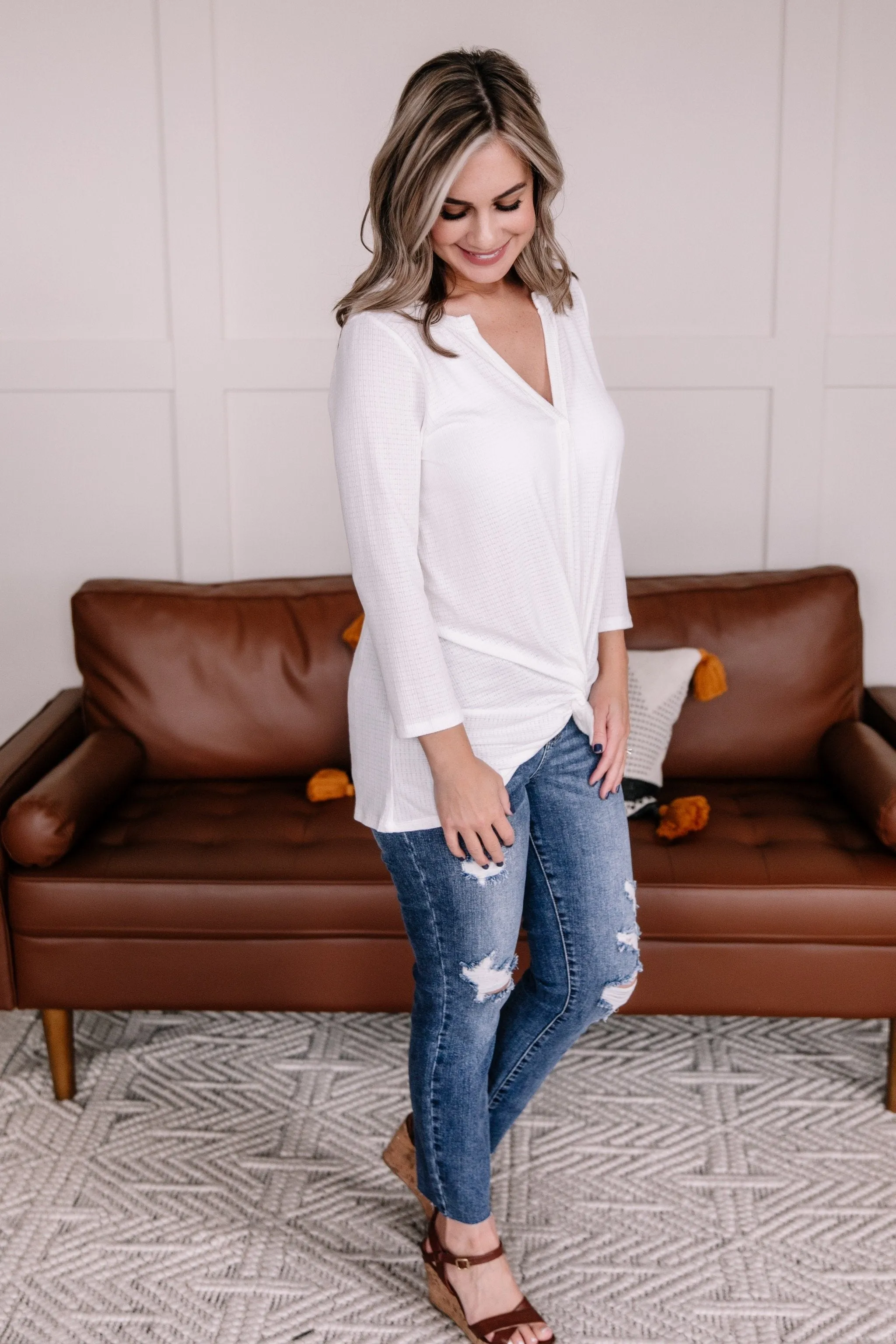Let's Twist Again White Top