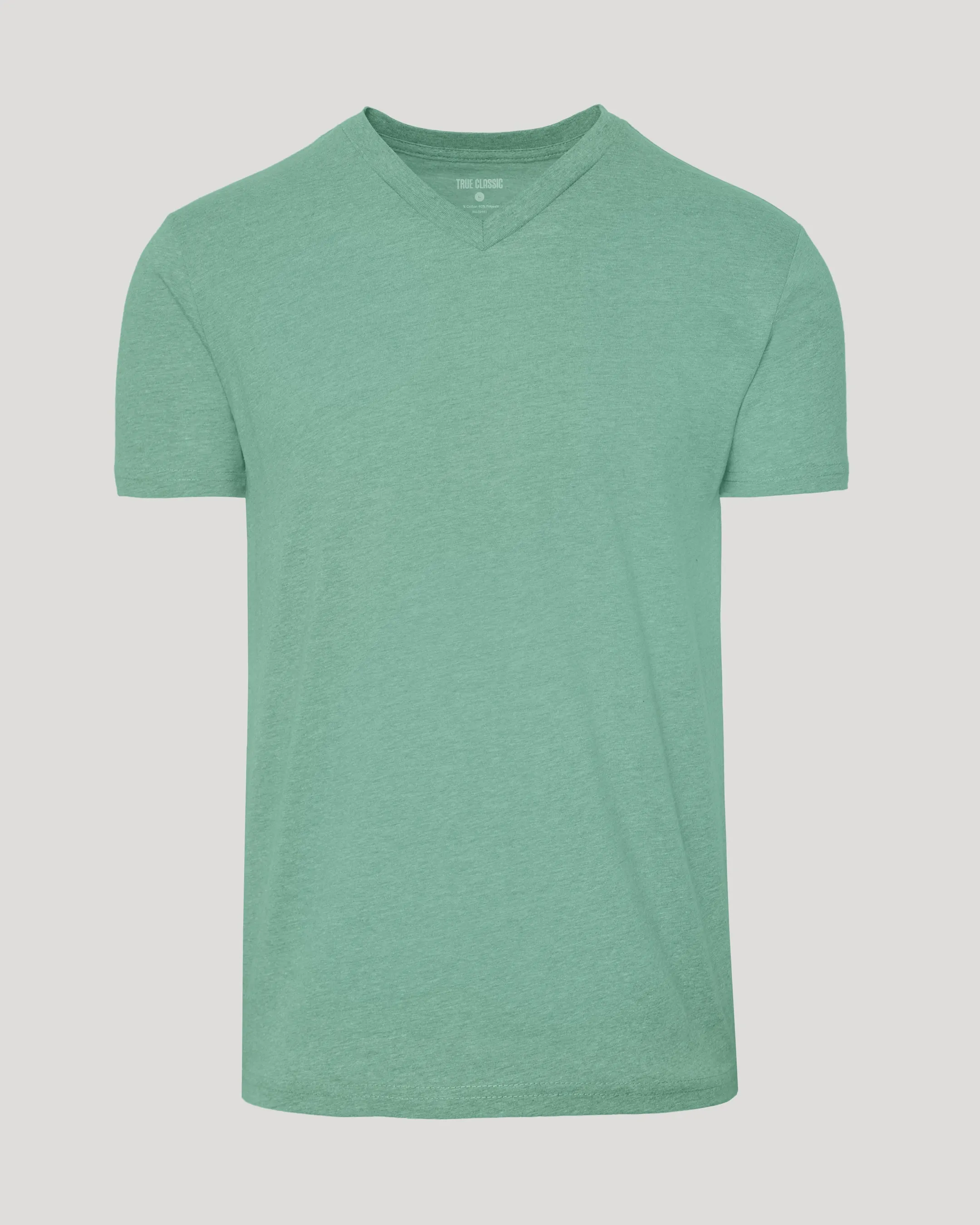 Light Heather Greenery V-Neck Tee