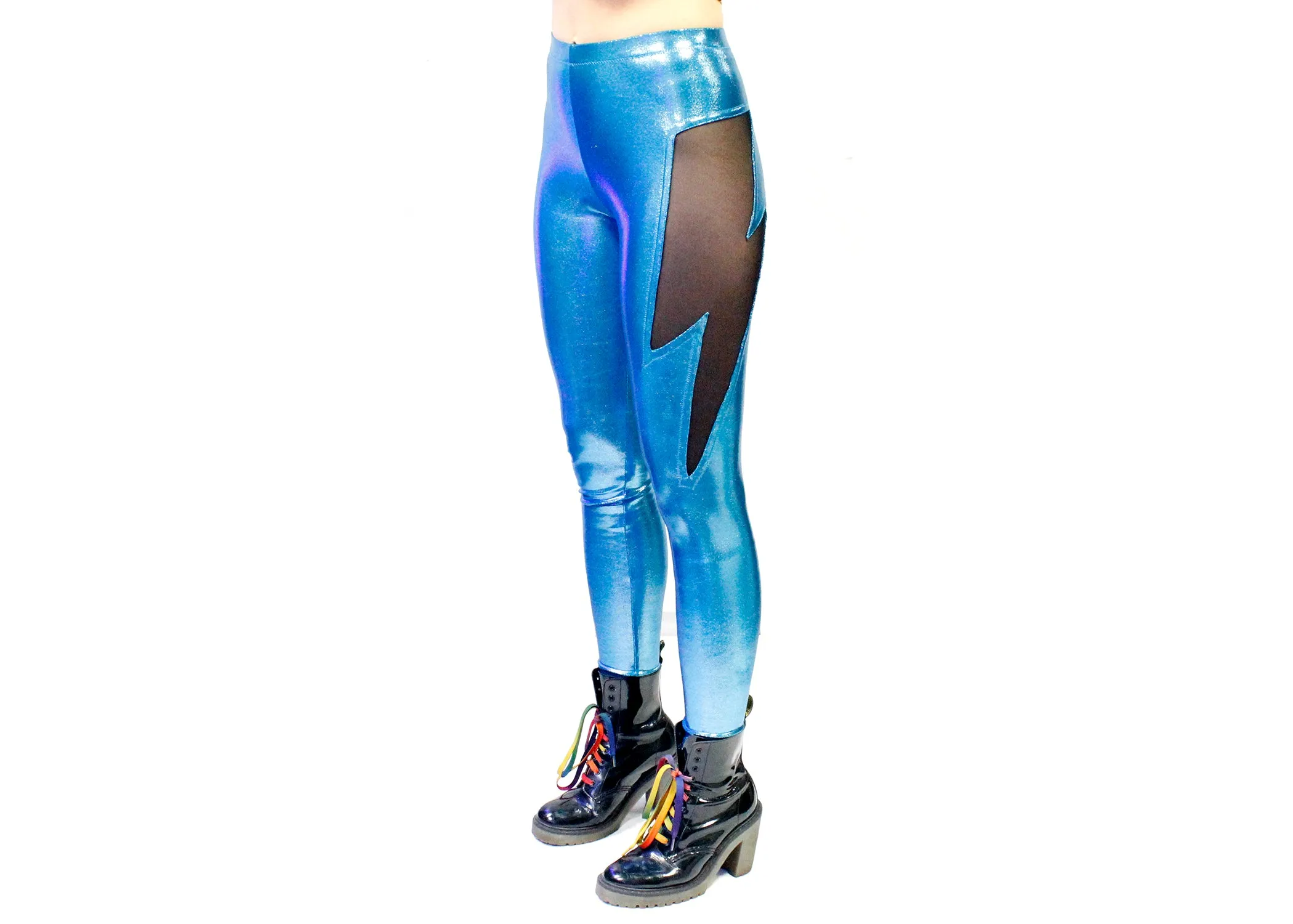 Lightning Leggings in Cerulean Alloy