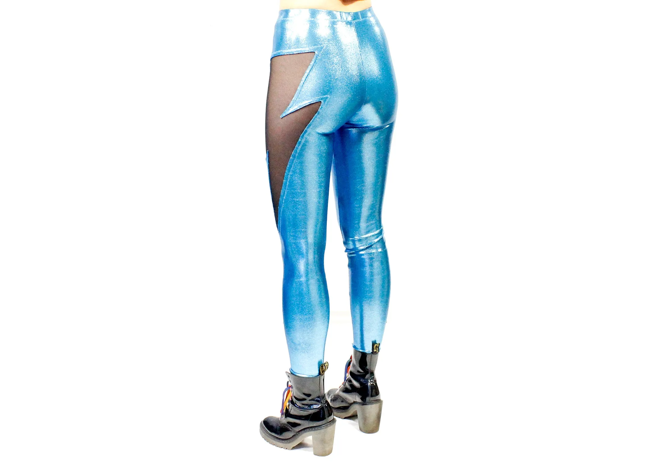 Lightning Leggings in Cerulean Alloy