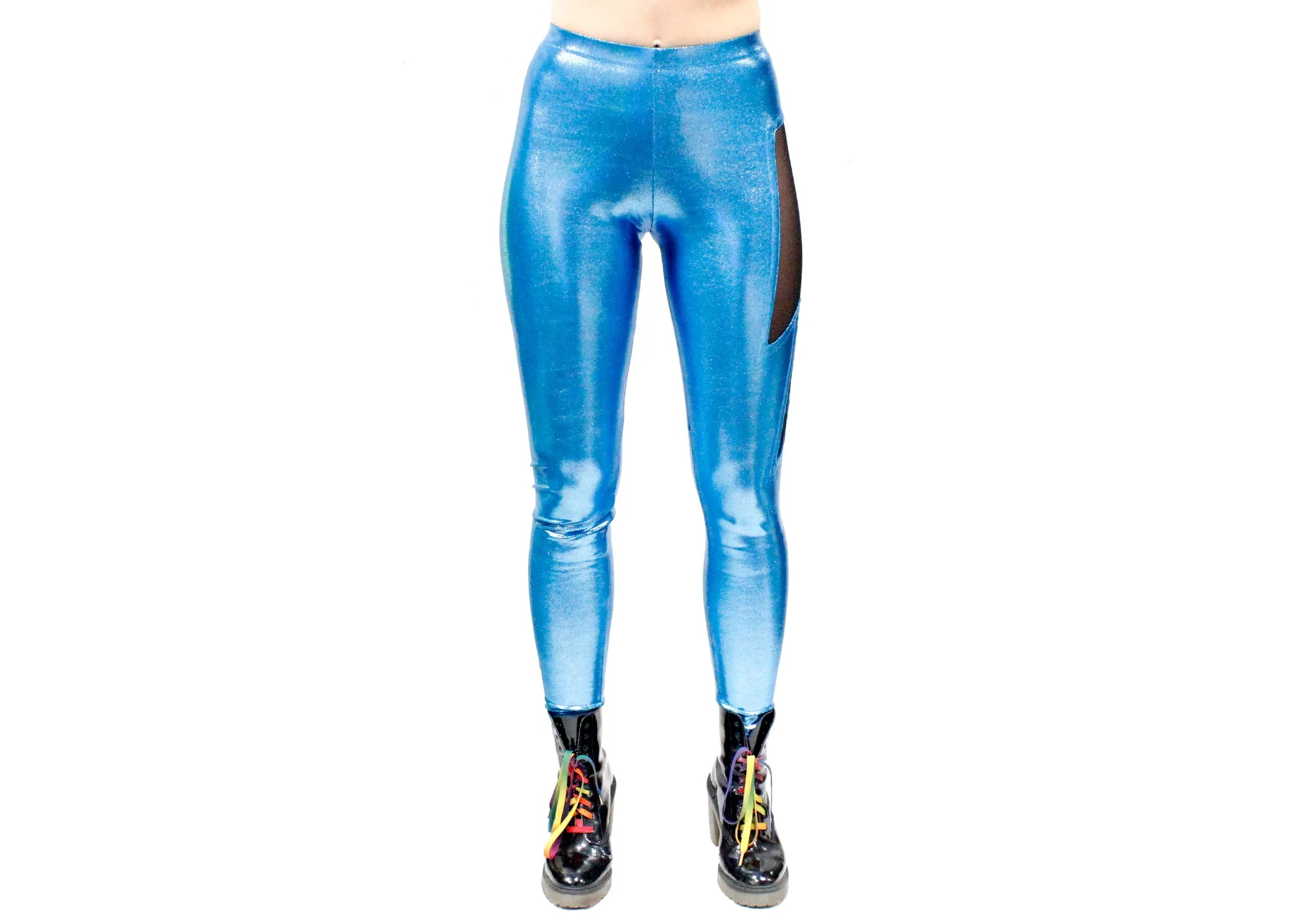 Lightning Leggings in Cerulean Alloy