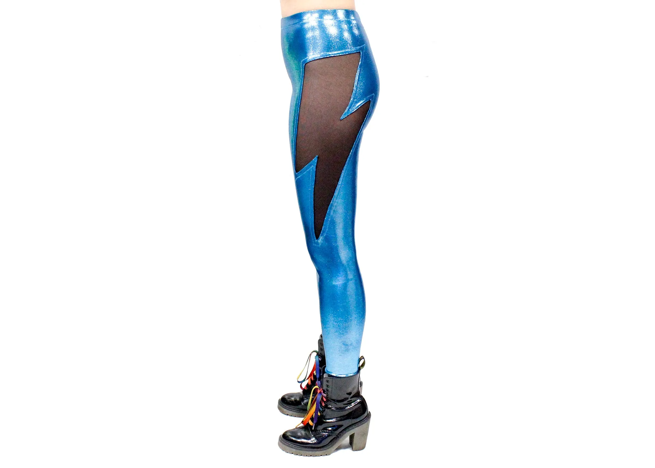 Lightning Leggings in Cerulean Alloy