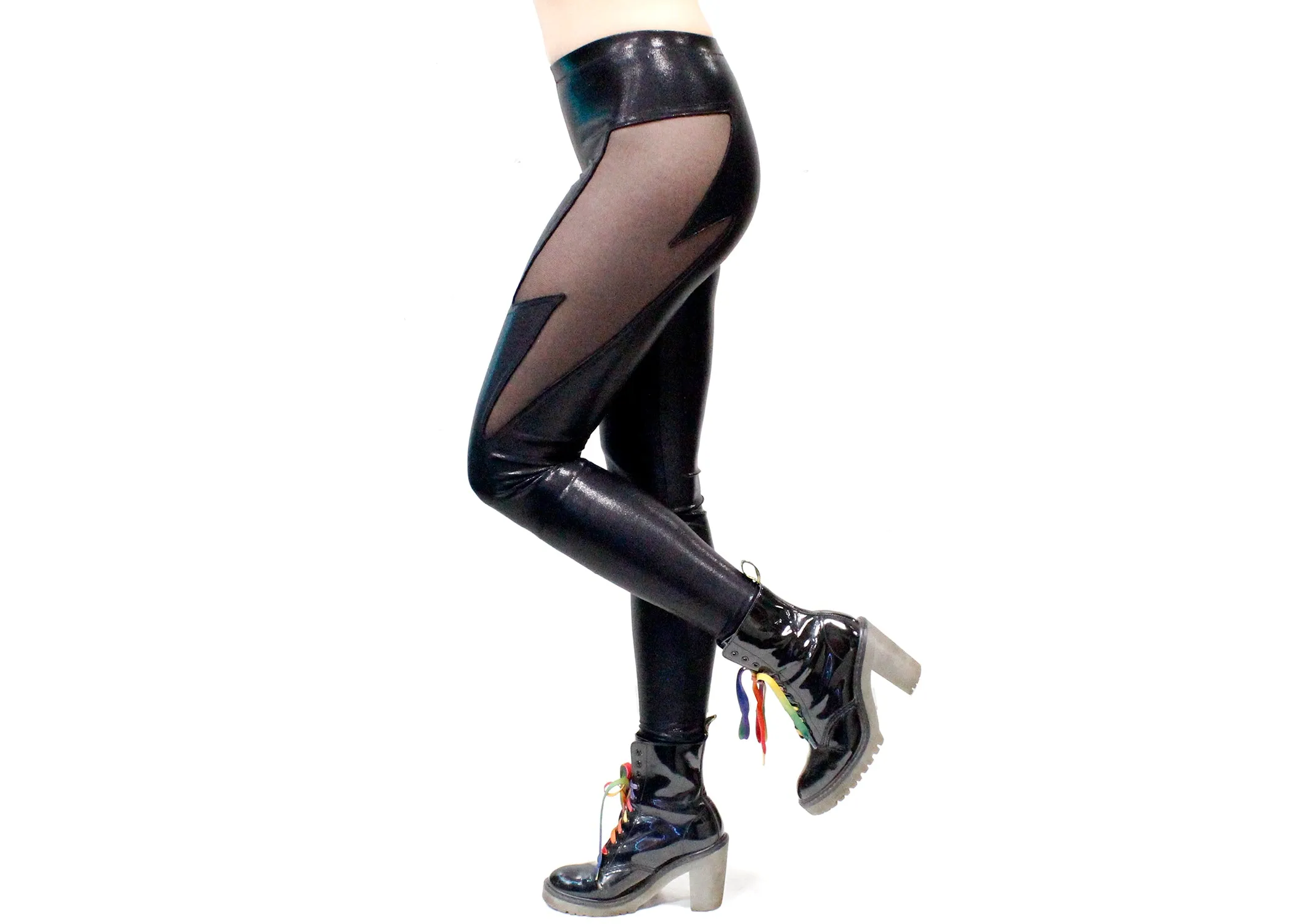 Lightning Leggings in Gloss Black