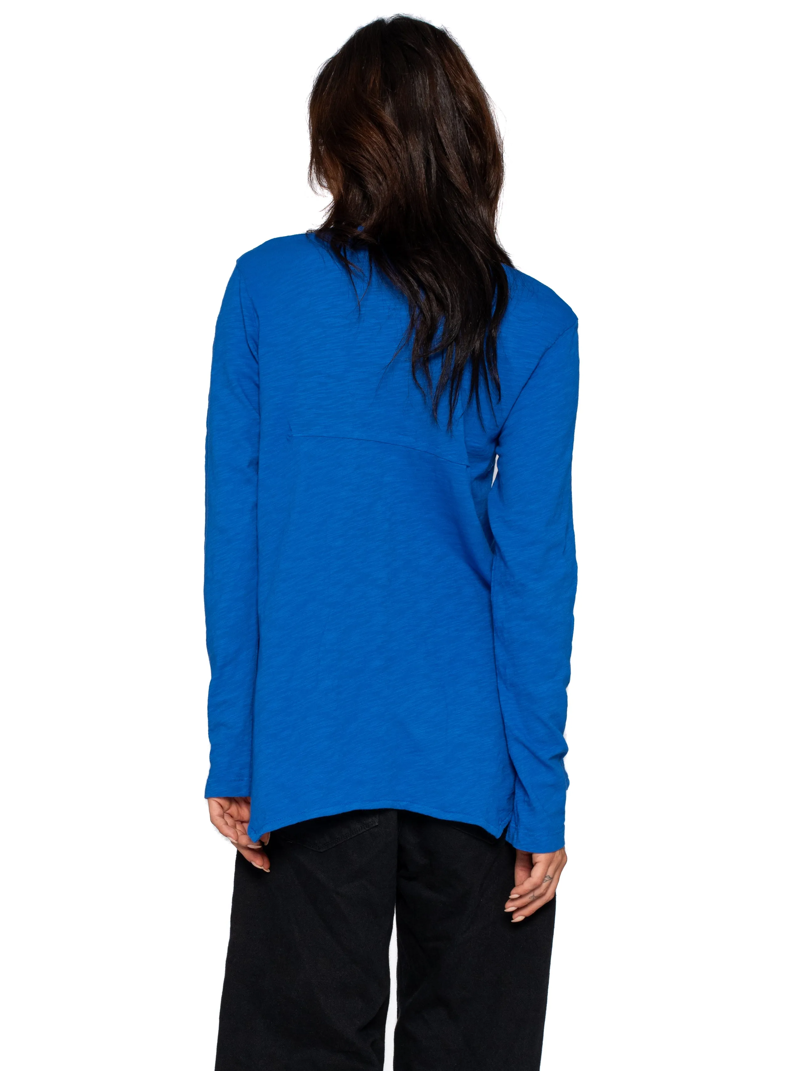 Long Sleeve Shrunken Boyfriend Top