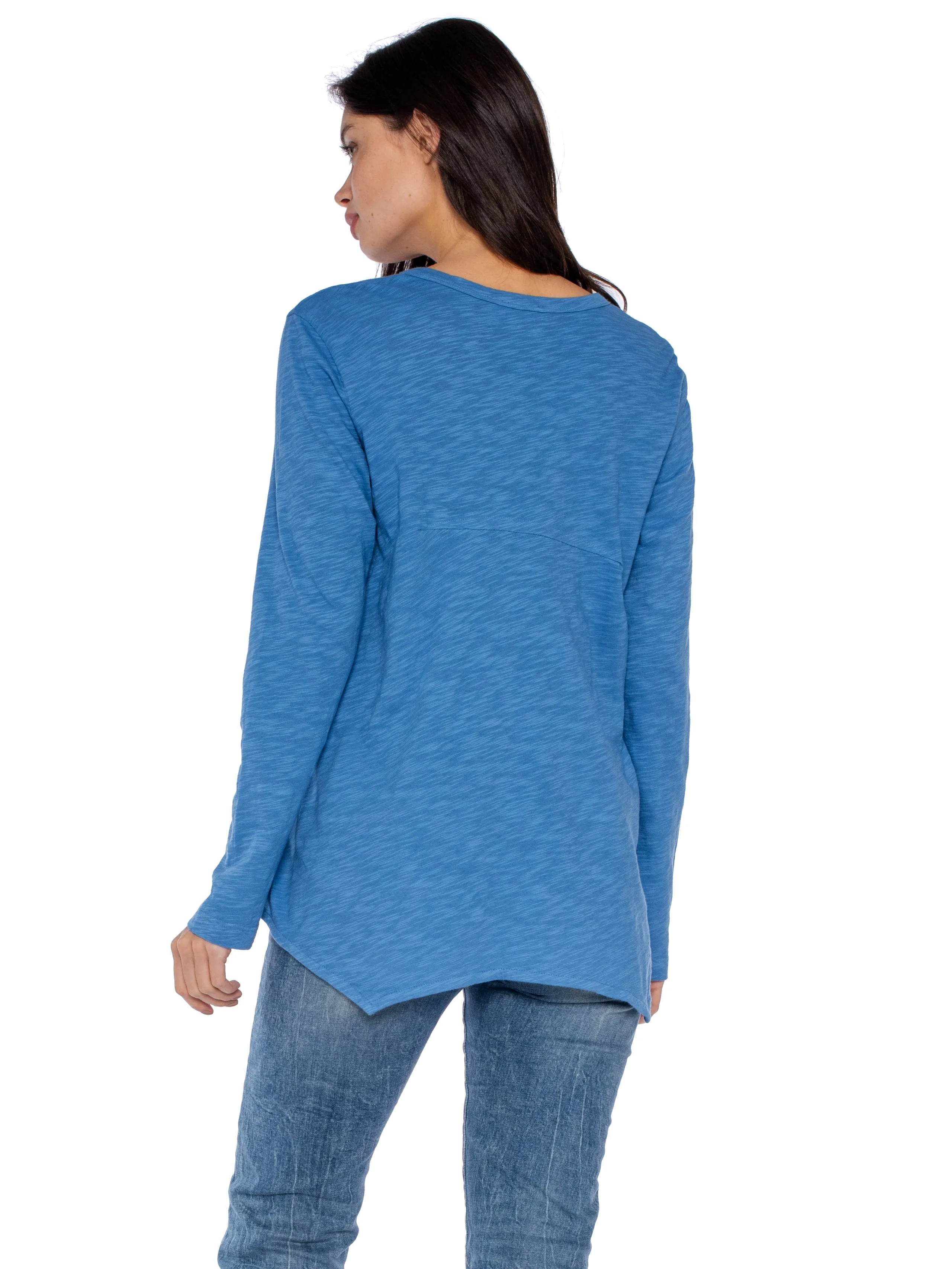 Long Sleeve Shrunken Boyfriend Top