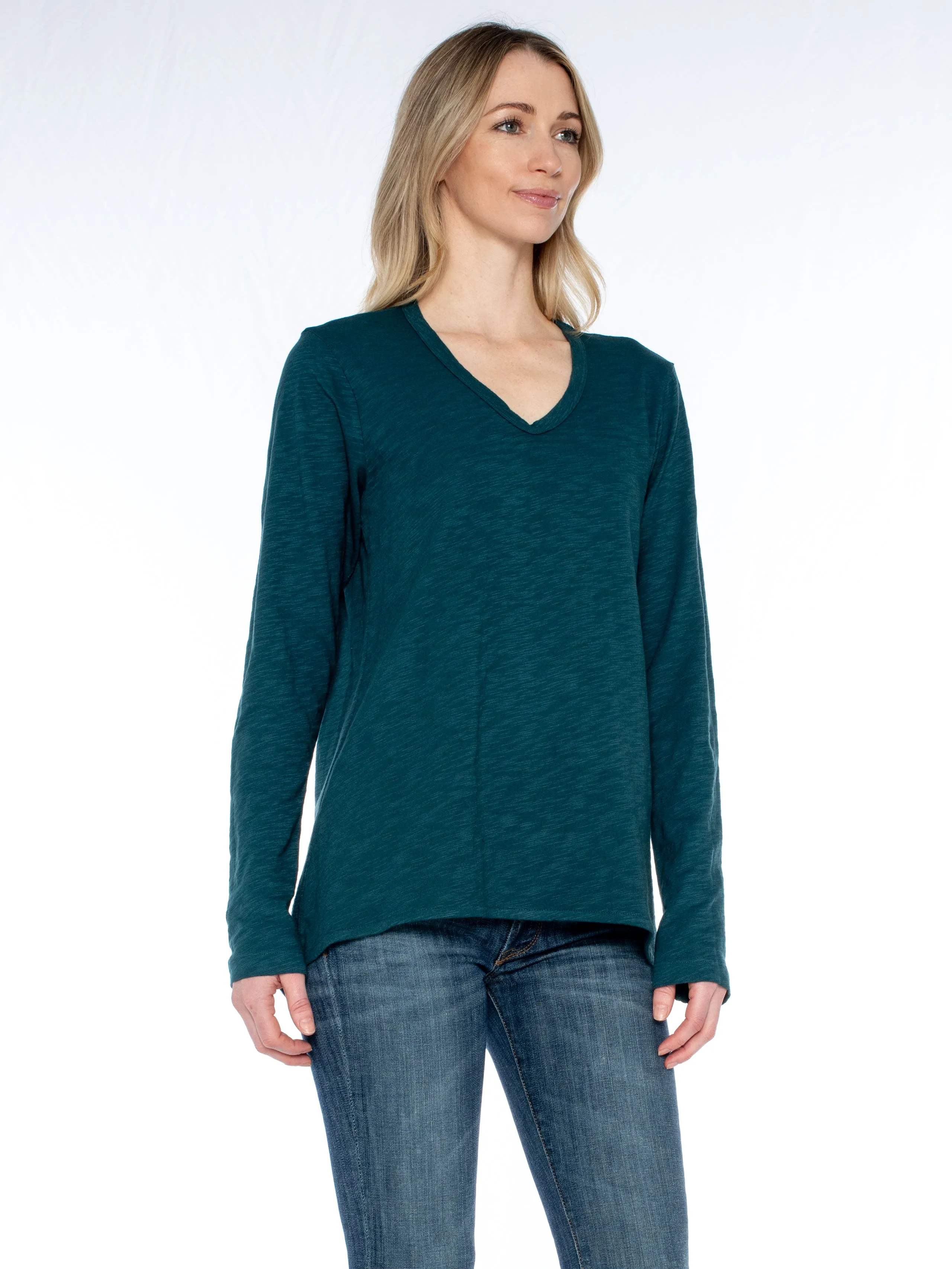 Long Sleeve Shrunken Boyfriend Top