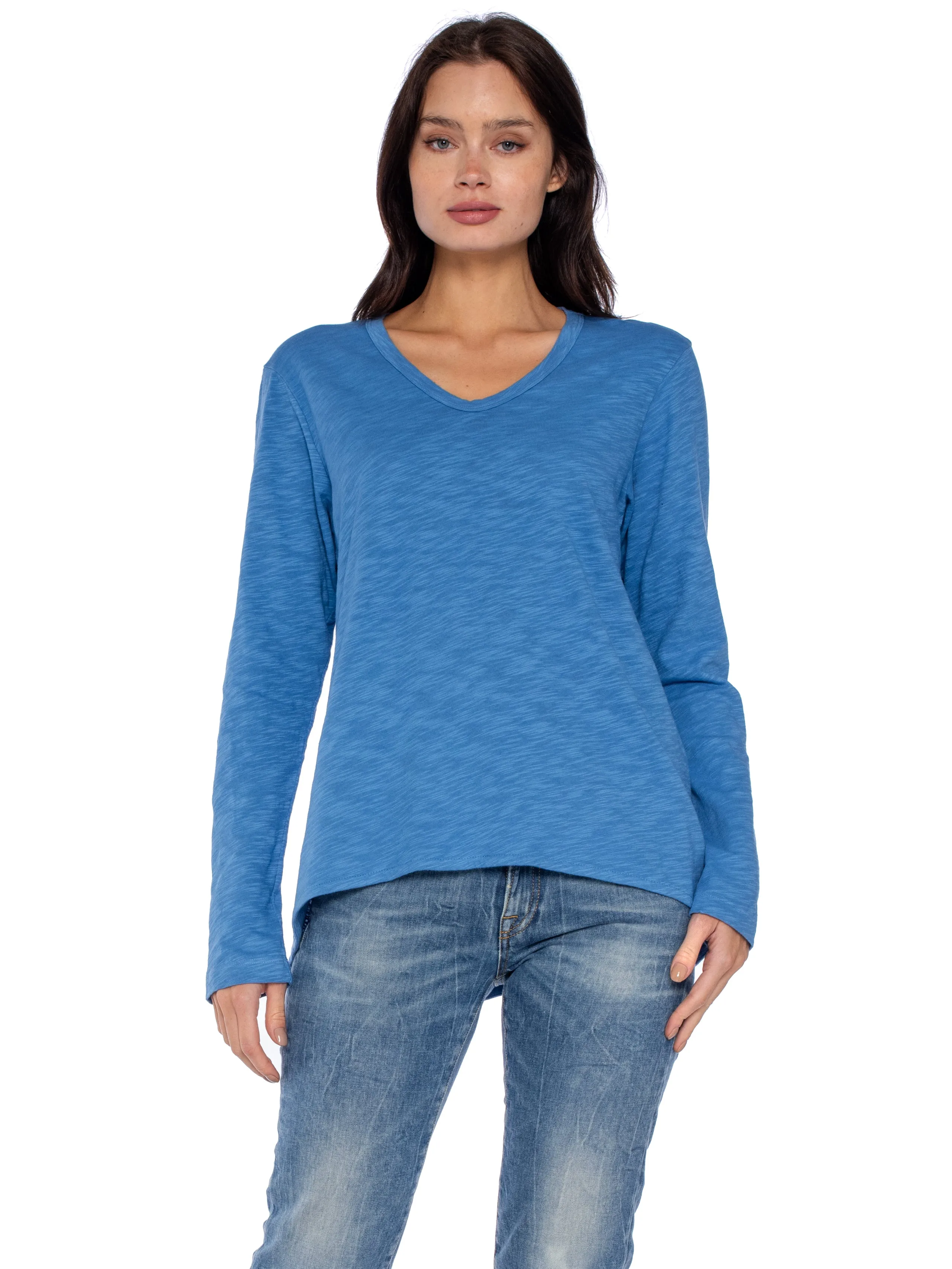 Long Sleeve Shrunken Boyfriend Top