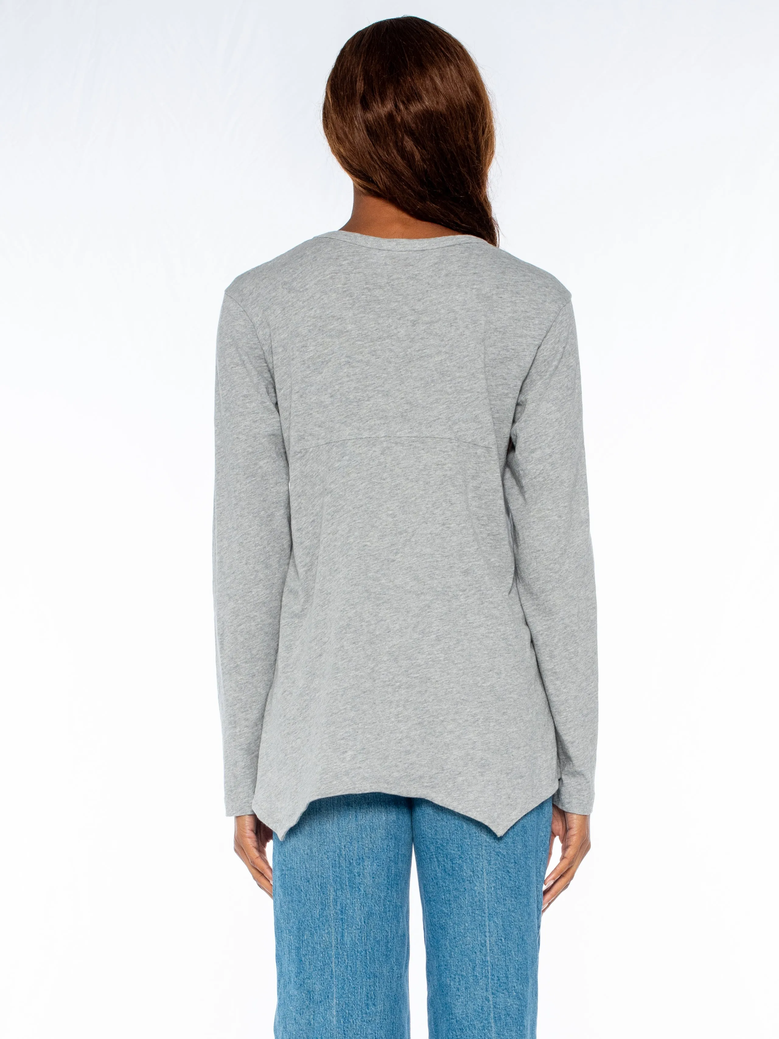 Long Sleeve Shrunken Boyfriend Top