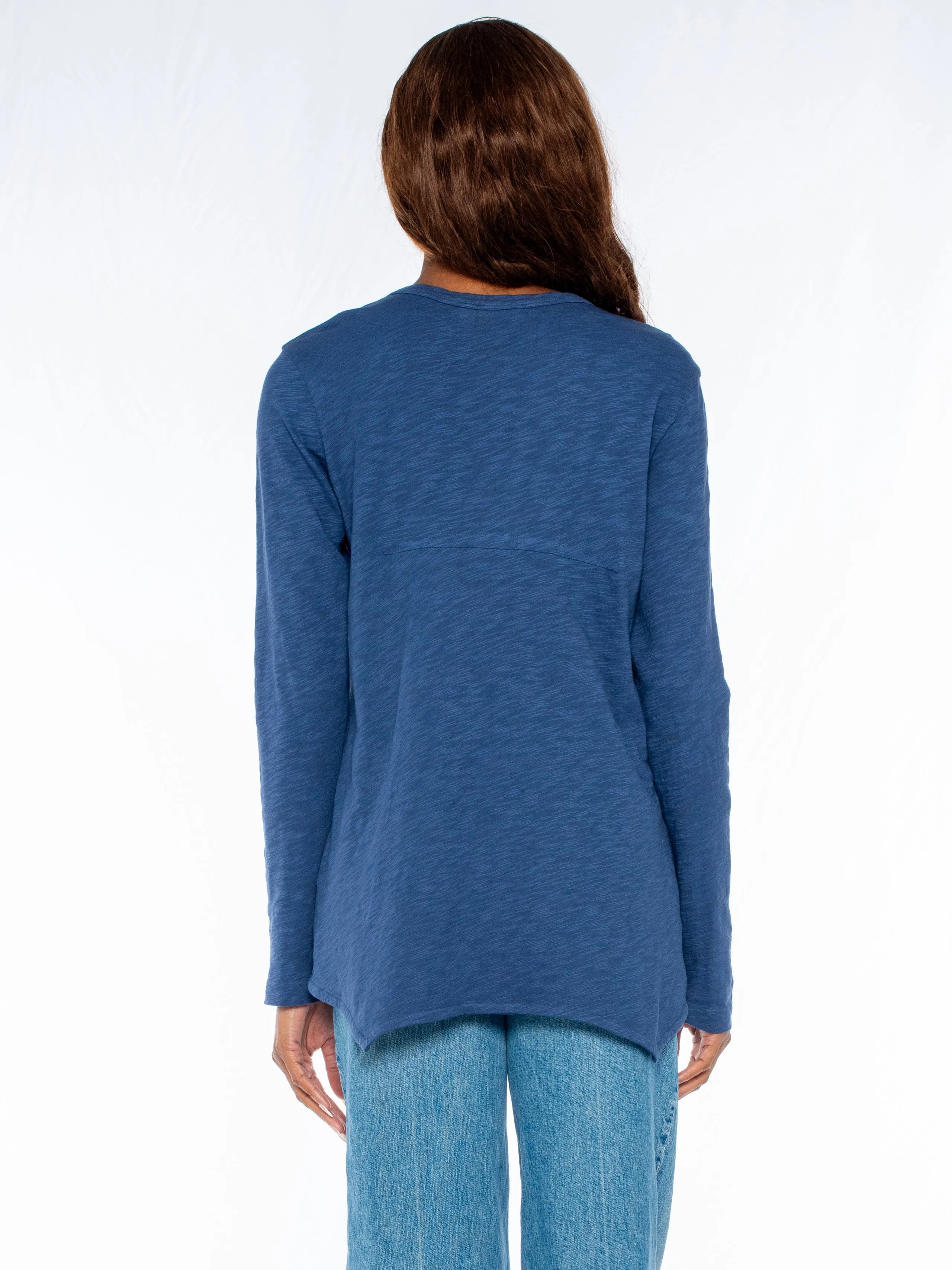 Long Sleeve Shrunken Boyfriend Top