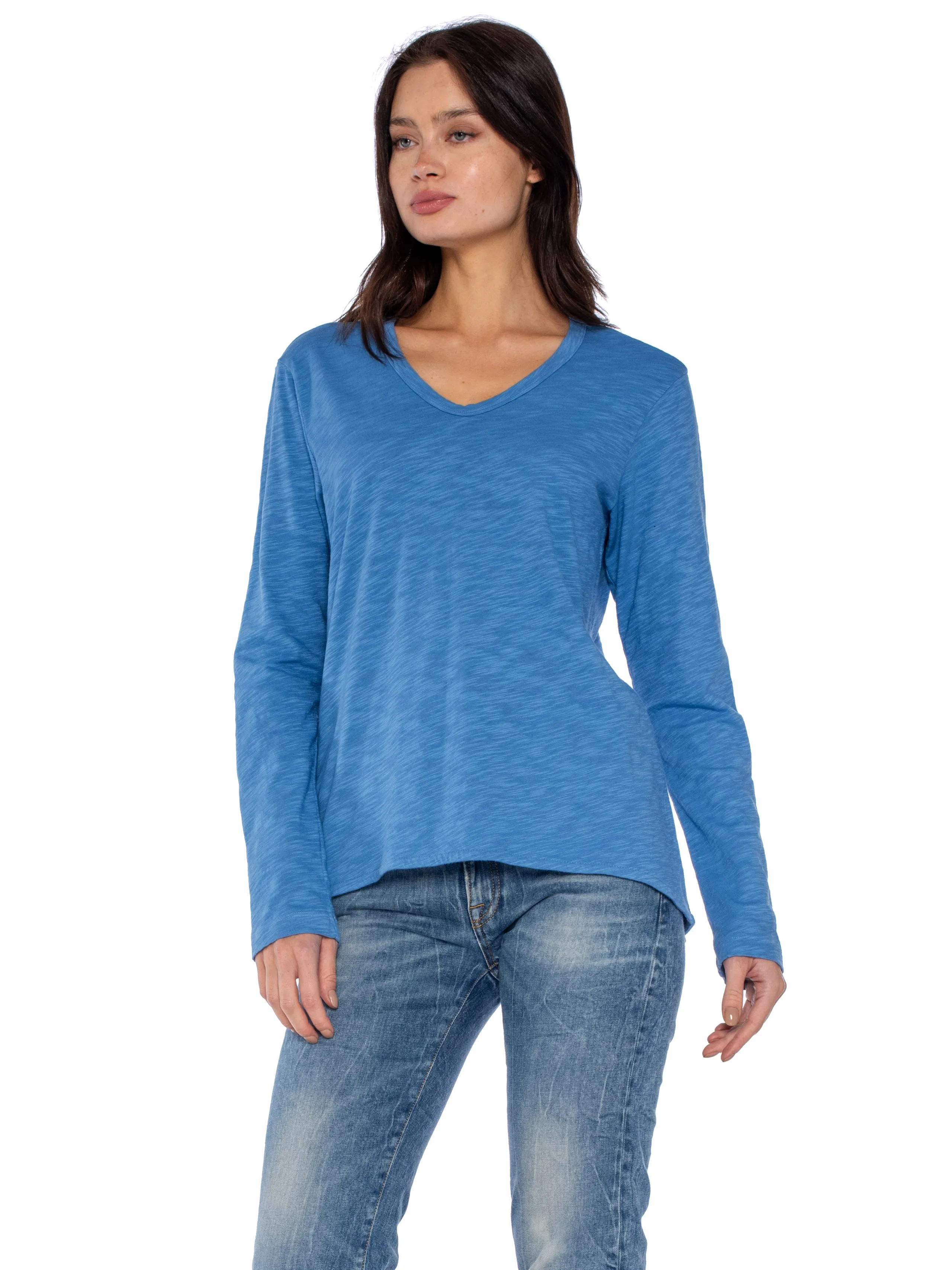 Long Sleeve Shrunken Boyfriend Top