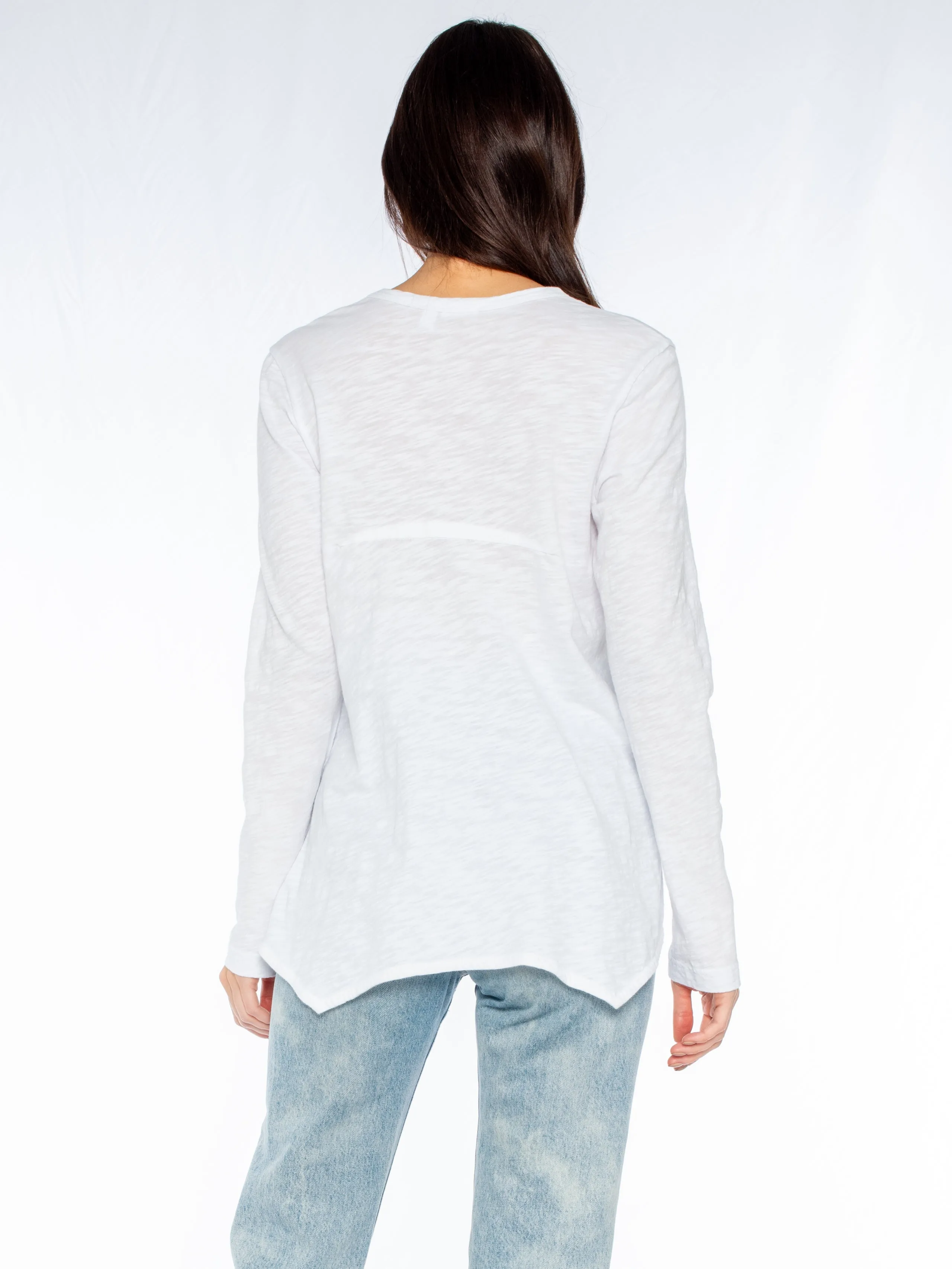 Long Sleeve Shrunken Boyfriend Top