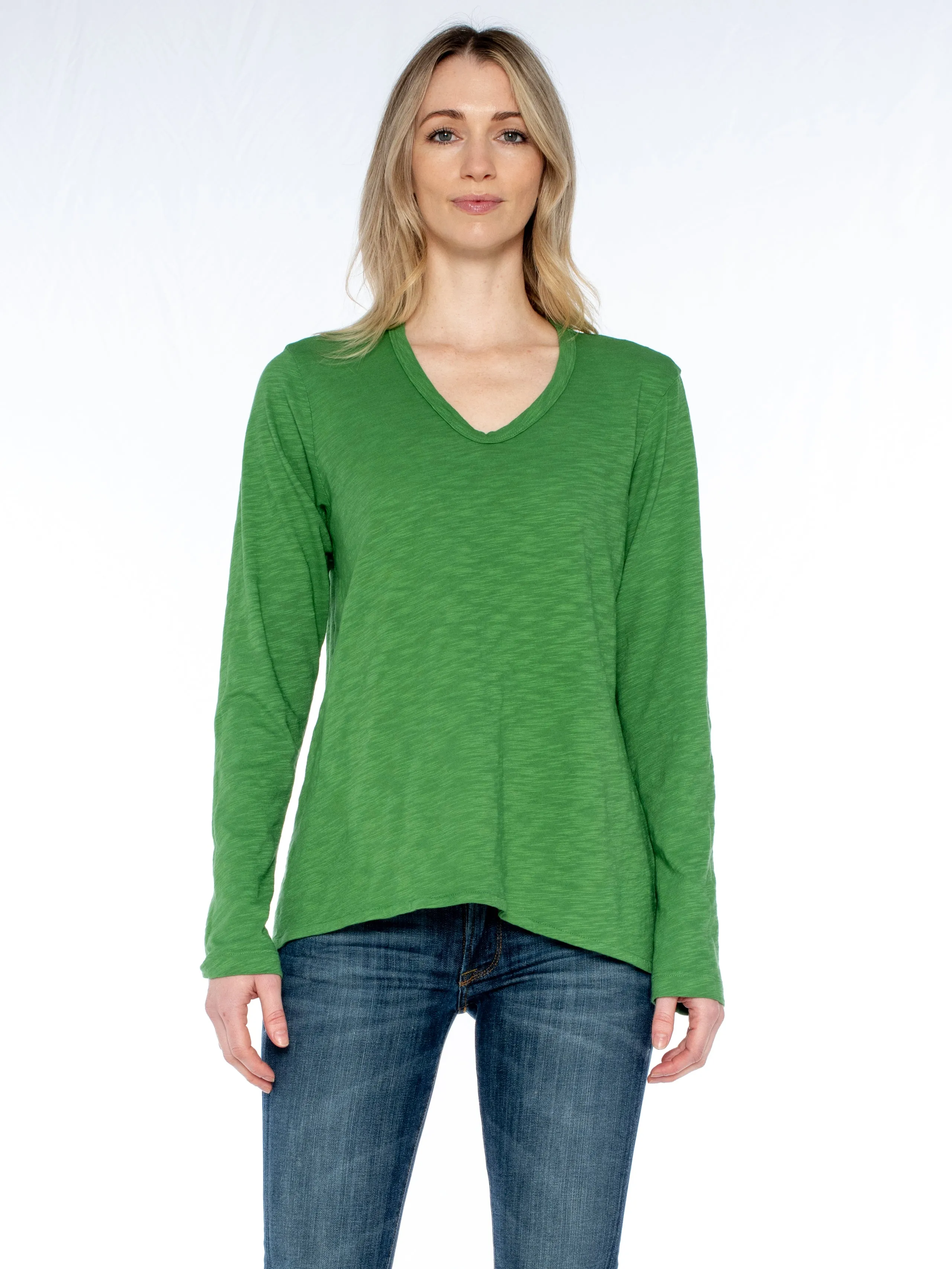 Long Sleeve Shrunken Boyfriend Top